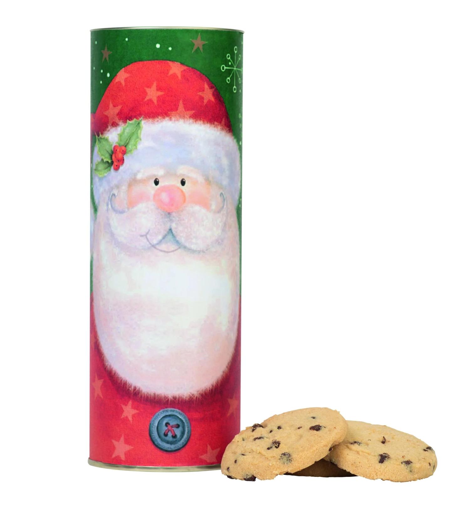 Farmhouse Biscuits Santa Gift Tube 240g (with Chocolate Chip Biscuits)