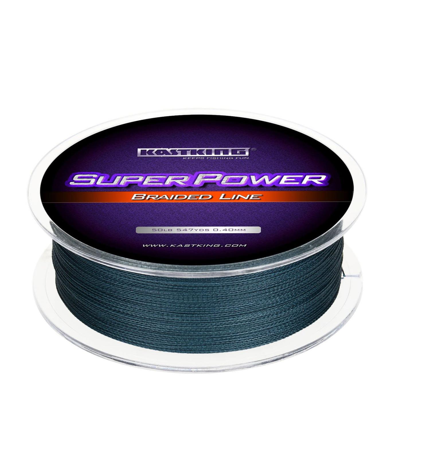 KastKing SuperPower Braided Fishing Line 327yds-20lb-0.18mm | Abrasion Resistant Superline with Zero Stretch and Small Diameter - Low-Vis Gray | Must-Have for Anglers - Buy Online on GoSupps.com