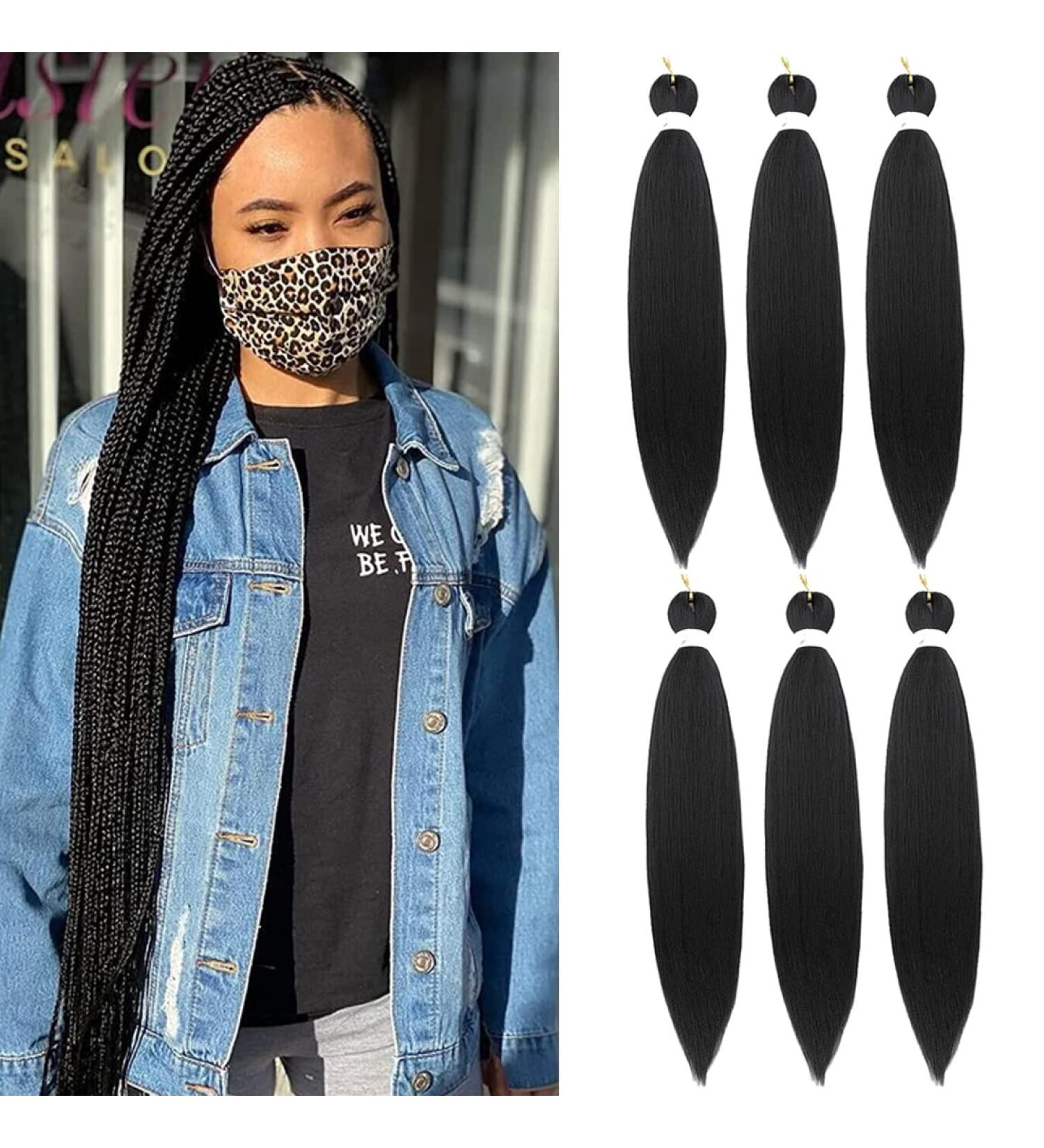 Buy Antiensed Braiding Hair - Easy Braid Itch-Free Synthetic Fiber Yaki Texture Hair Extensions (6 Packs 50cm 1B#) for International Shipping - Buy Online on GoSupps.com