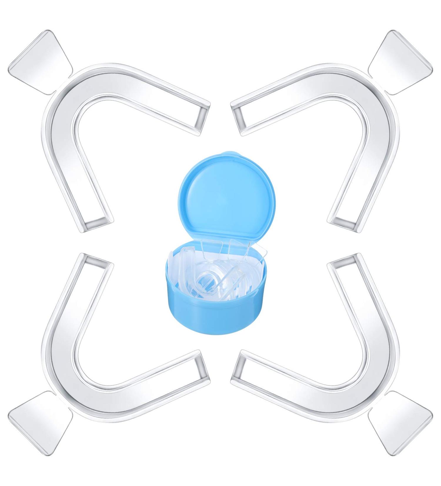 4 Pcs Teeth Whitening Mouth Trays - Moldable Thermoplastic Guard for Whitening, Gum Bleaching, Sports, Night Grinding & Sleep - Buy Online on GoSupps.com