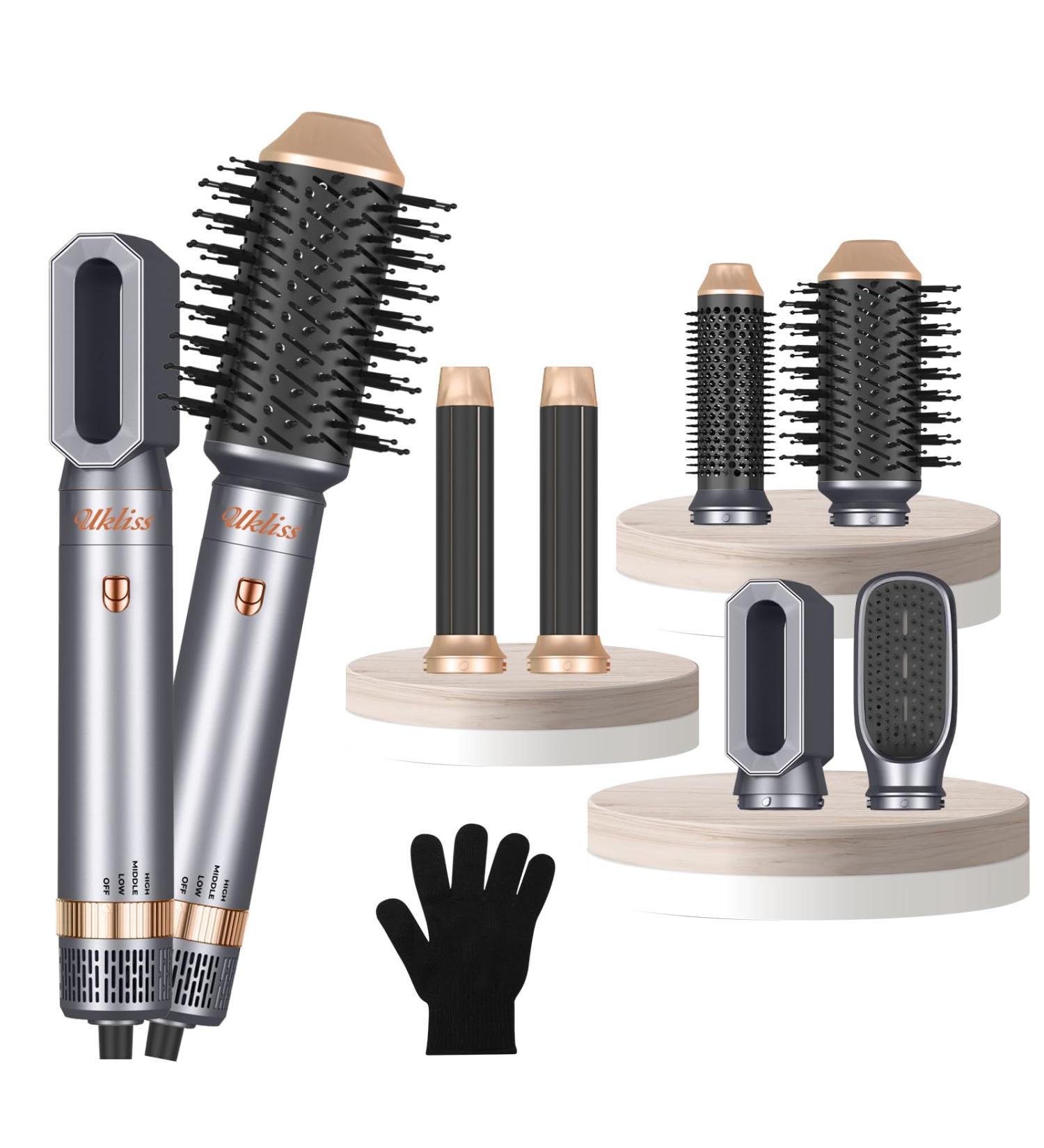 Air Styler 6-in-1 Hair Dryer & Curler Volume & Smooth Finish - Gray | International Shipping - Buy Online on GoSupps.com