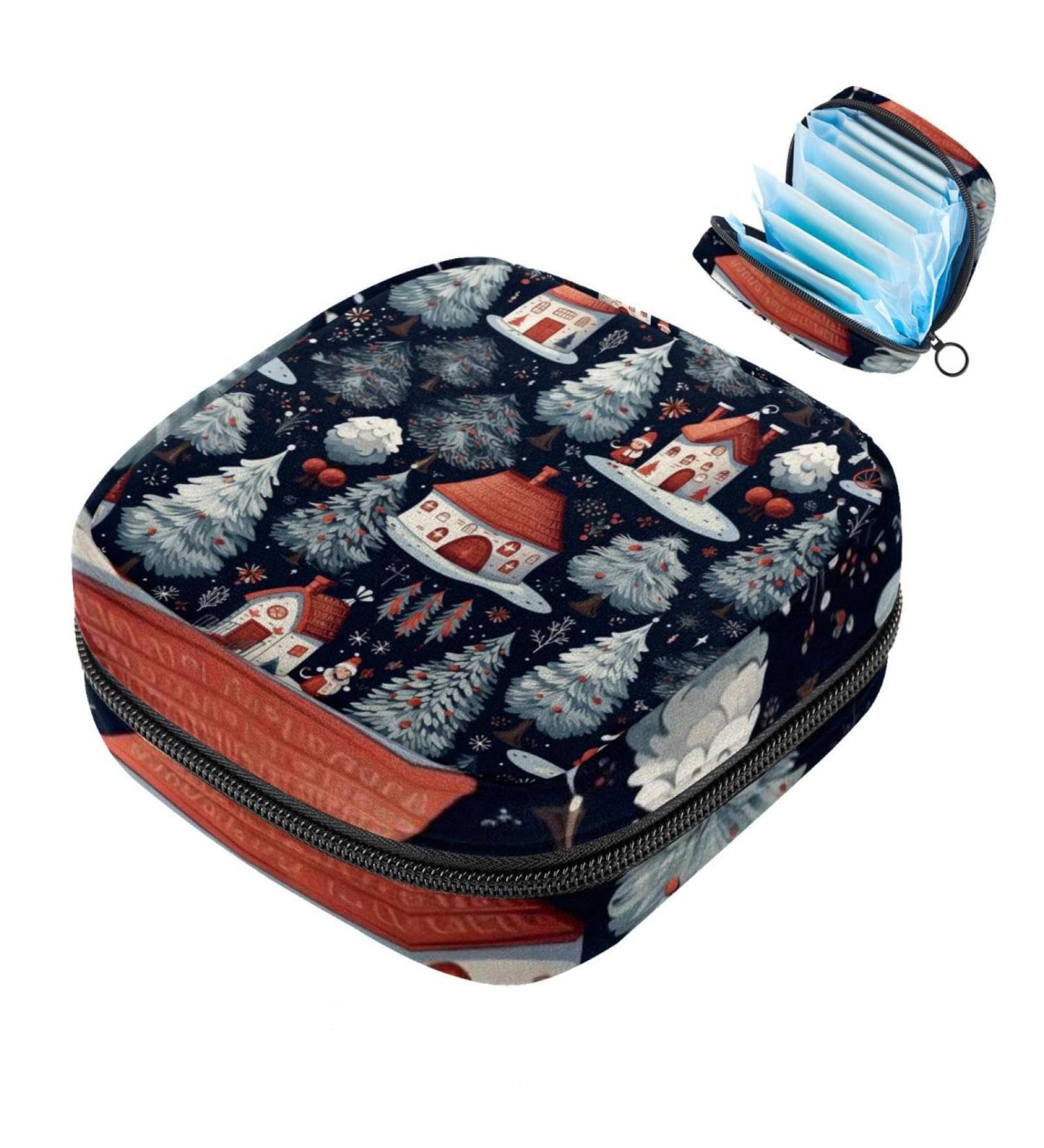 Muoooum Christmas Tree Sanitary Napkin Storage Bag - Portable Zipper Pouch for Teens & Women (4.7x6.6 in) - Buy Online on GoSupps.com