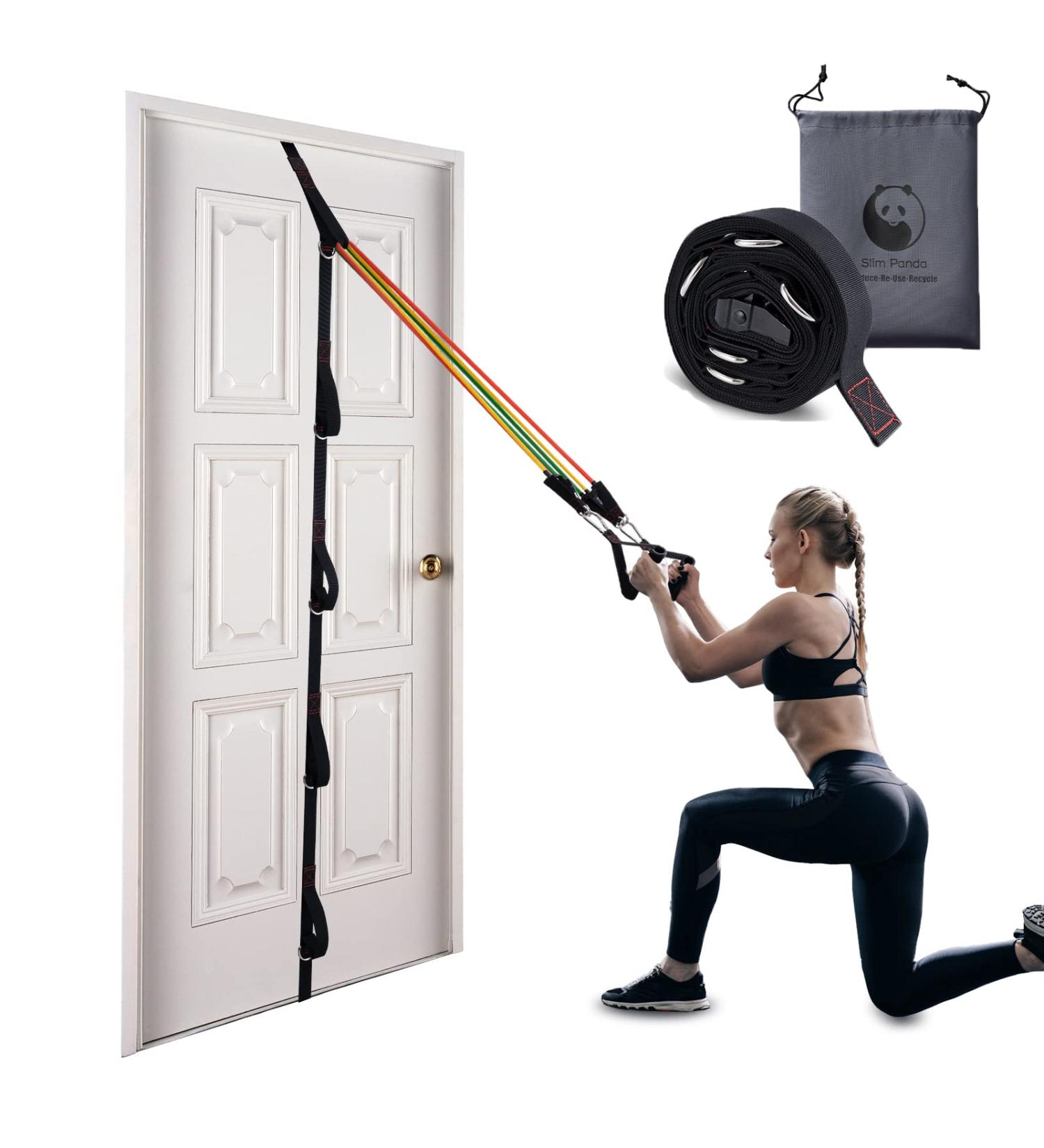 Slim Panda Heavy Duty Door Anchor for Resistance Bands - Strong Nylon Webbing, 197inch - Perfect for Pull Up Bands & Strength Training - Buy Online on GoSupps.com