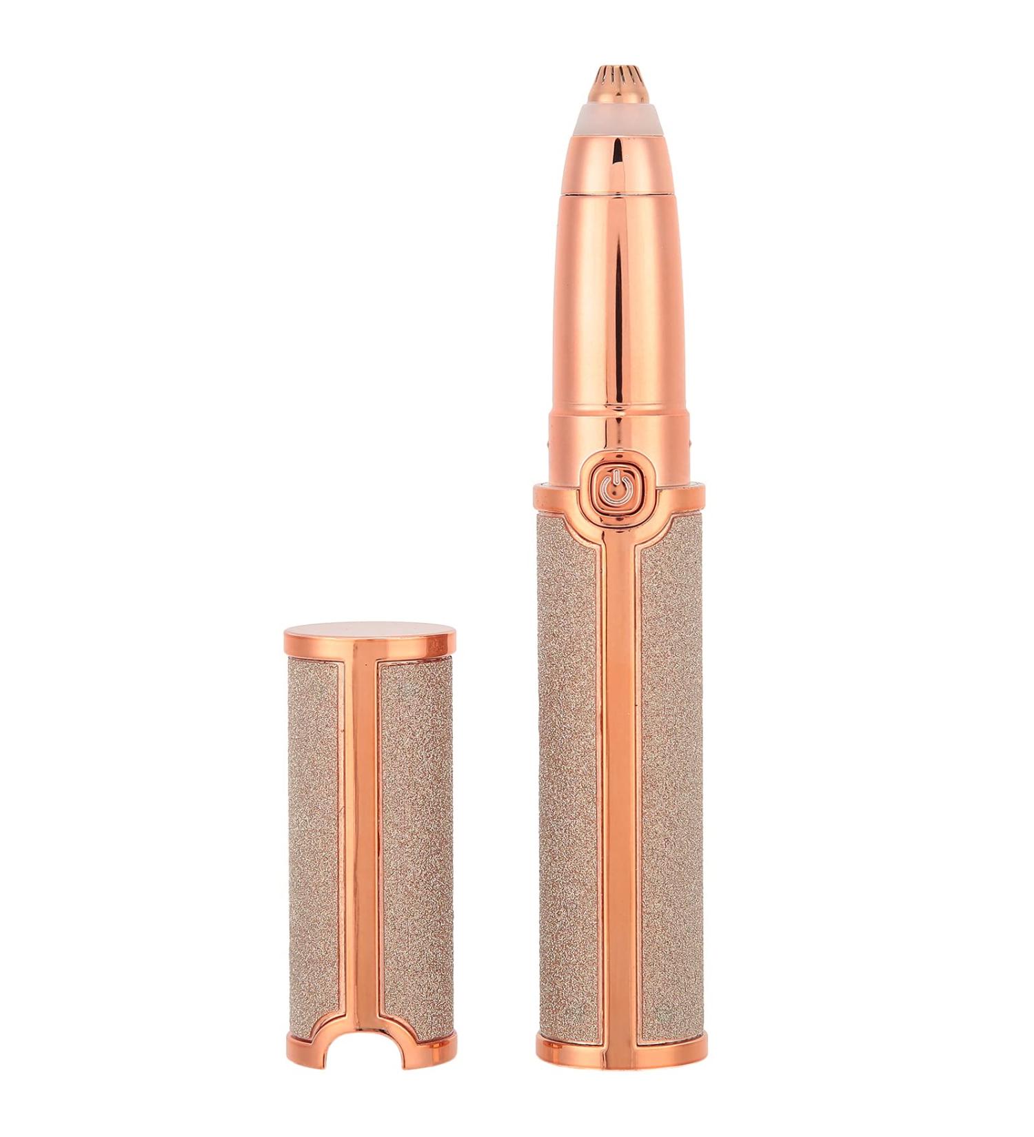 Eyebrow Shaver Portable Safe Lipstick Shape Electric One Key Switch Eye Brow Shaper for Women Girls (Gold) - Buy Online on GoSupps.com