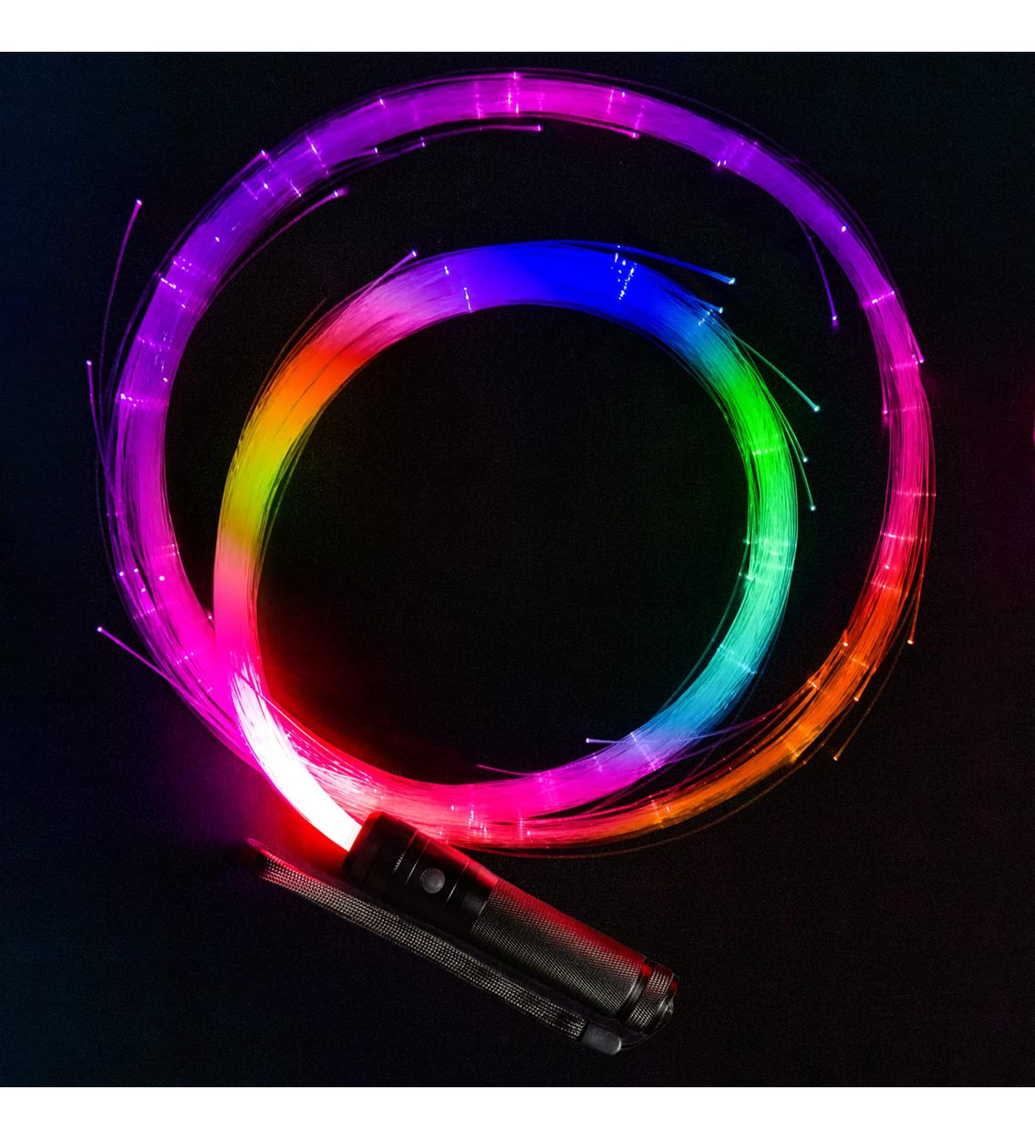 LED Fiber Optic Whip Super Bright Dance Whips 360Swivel Pixel Rave Whip 42 Color Effect Modes for Dancing Parties Light Shows Concerts Live Performances - Buy Online on GoSupps.com