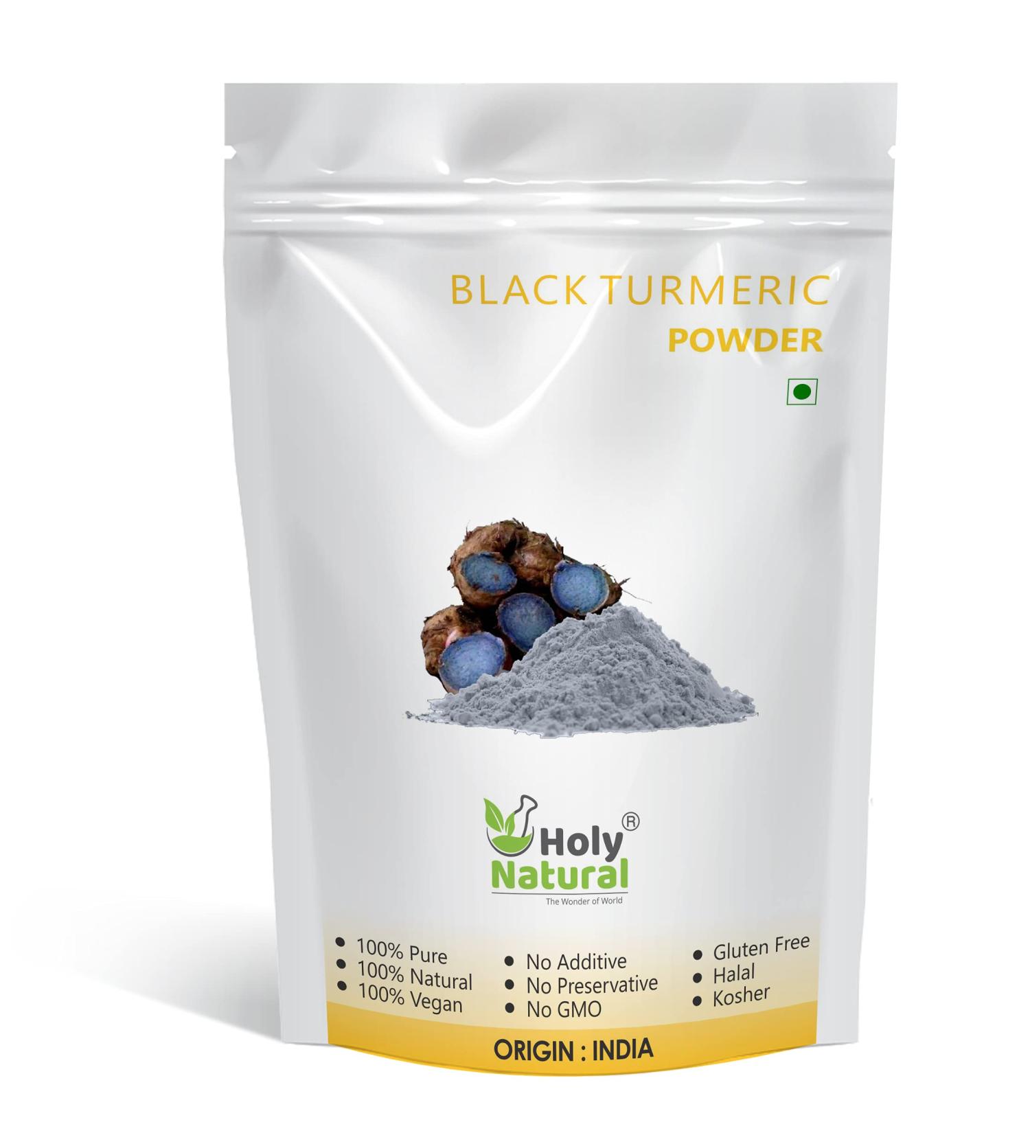 Holy Natural Black Turmeric Powder 100g - Premium Quality Organic Spice - Buy Online on GoSupps.com