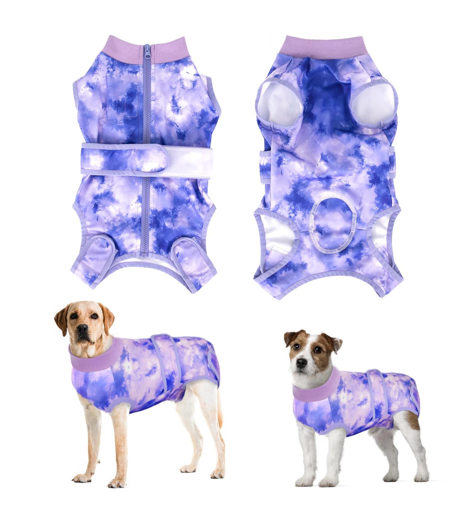 Eyein Dog Body After Op - Breathable Soft One-Piece for Wound Protection | E-Neck Band Alternative for Pets (Purple Size S) - Buy Online on GoSupps.com