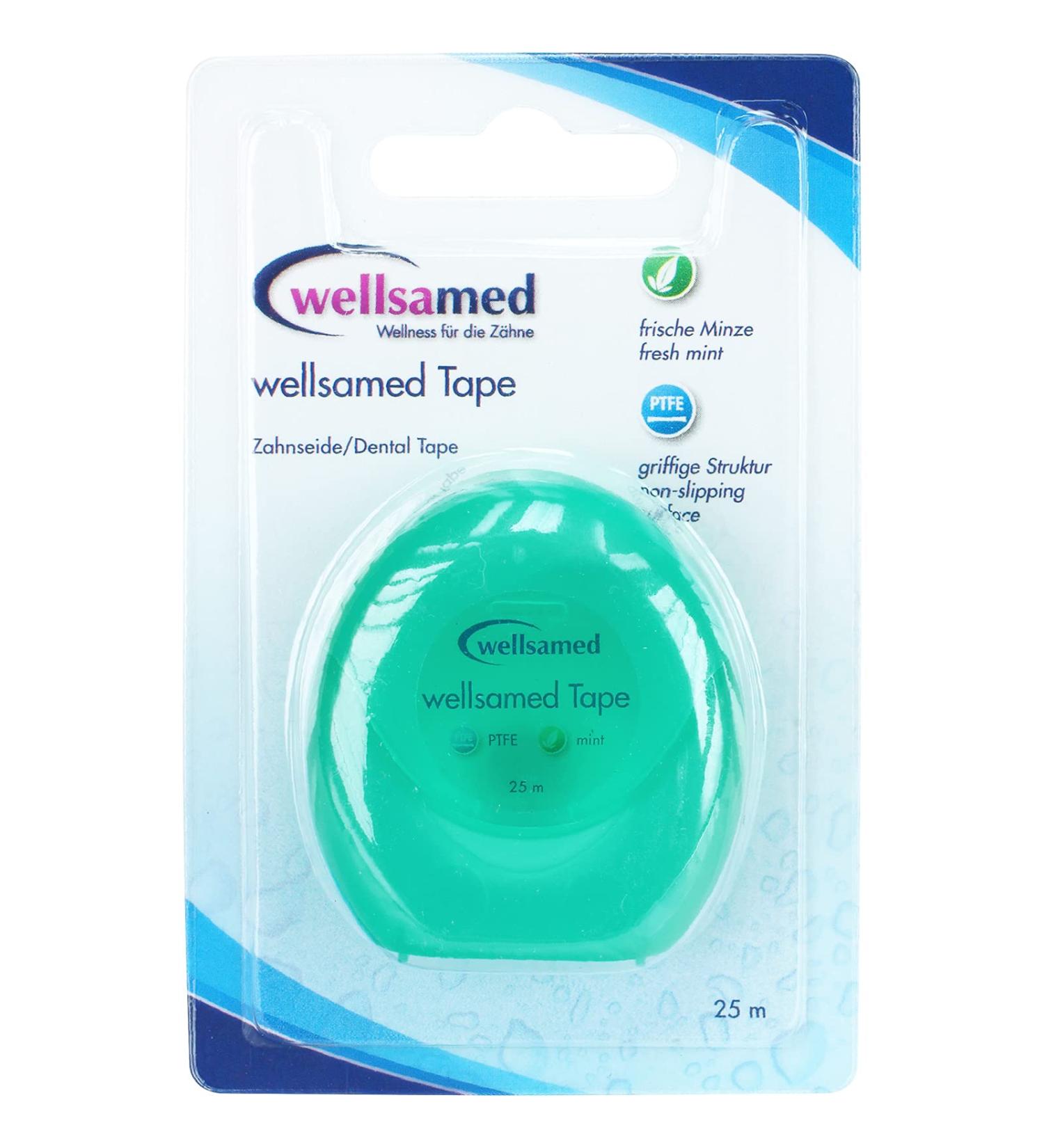 Wellsamed Dental Floss Tape - Mint Flavor (25m) | Best Dental Tape for Oral Care | International Shipping Available - Buy Online on GoSupps.com