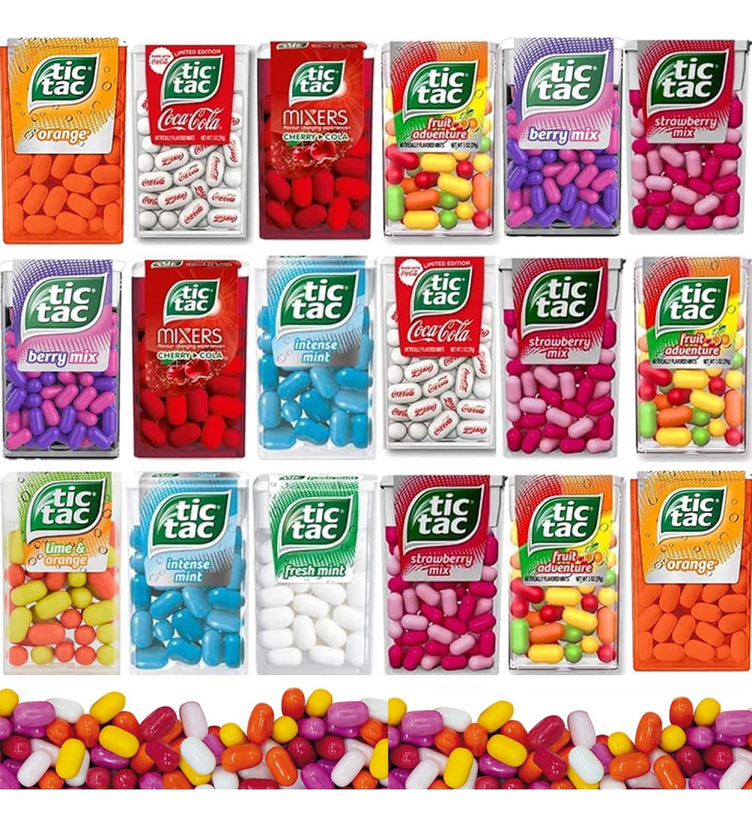 Tic Tac Variety Flavours Sweets 18g - Pick Any 10 Your Favourite Flavour Tic Tac Sweets - Buy Online on GoSupps.com