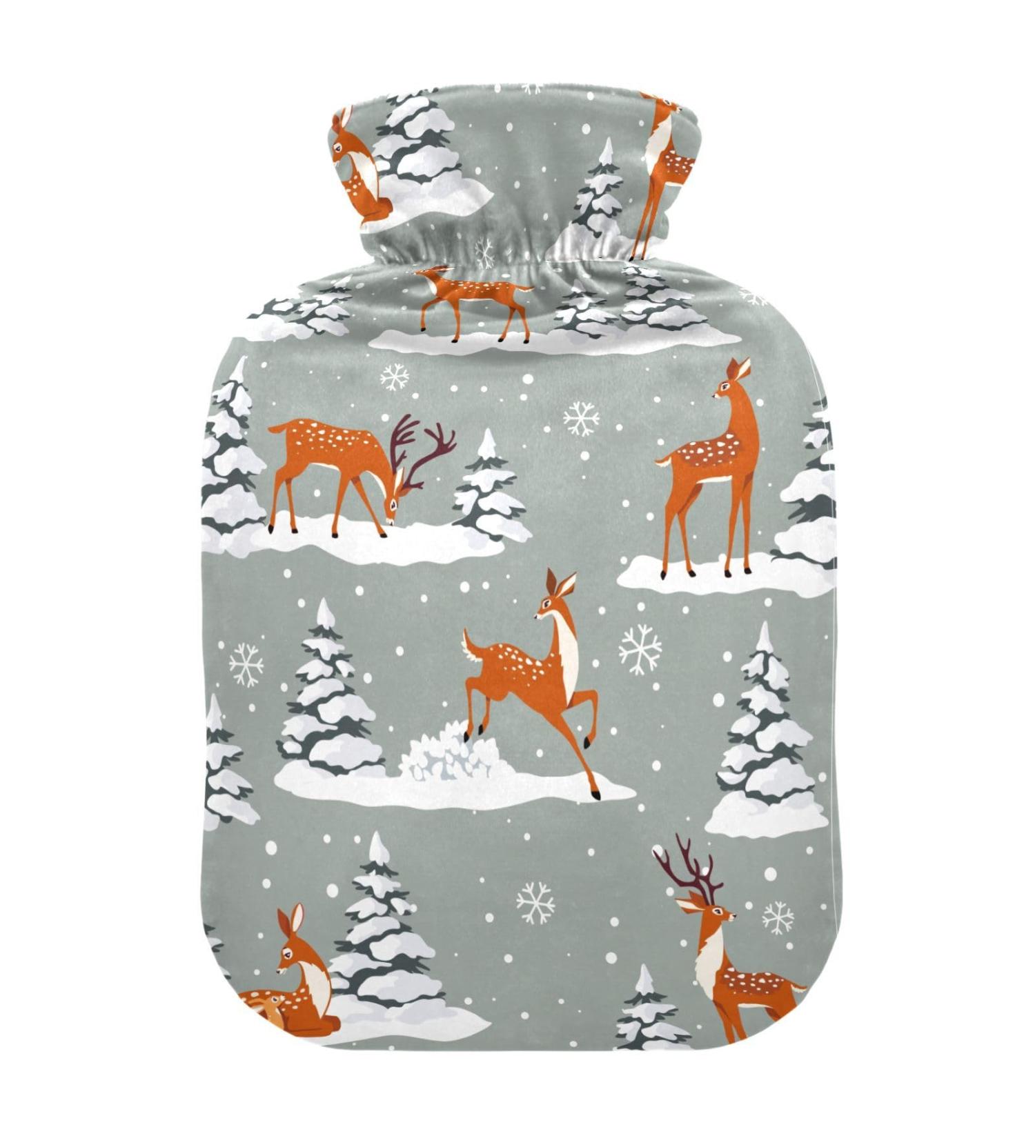 2L Heat Bottle with Cartoon Brain - Christmas Motif for Pain Relief & Comfort | Water Heating Pillows & Bed Warmers - Buy Online on GoSupps.com