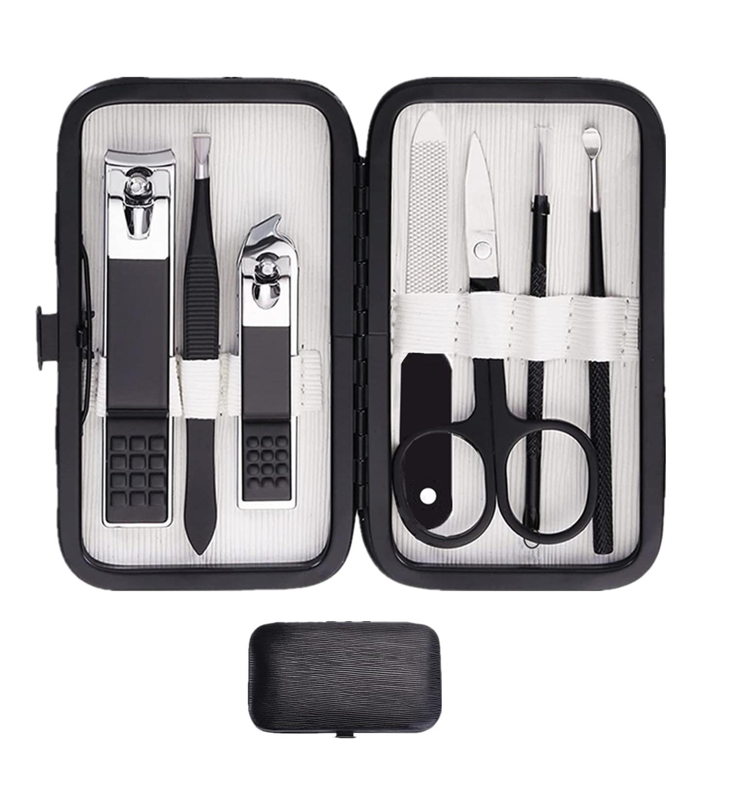 Premium Nail Clippings Set | Manicure Kit for Men | Portable Grooming Travel Case | Perfect Gift for Husband & Friends - Buy Online on GoSupps.com