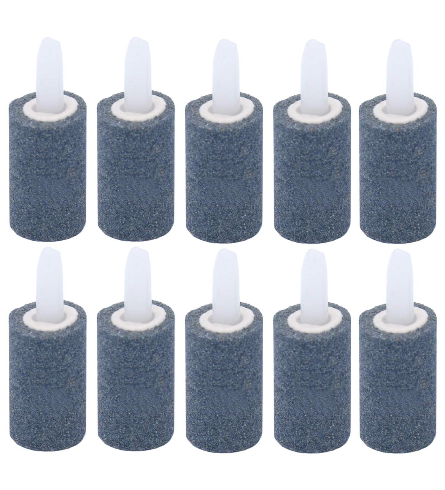 Ymwalk 10-Piece Air Stones for Aquarium - 2.5 cm Cylinder Bladder Egg Air Stones & Air Pump - Ideal for Freshwater & Saltwater Fish Tanks - Buy Online on GoSupps.com