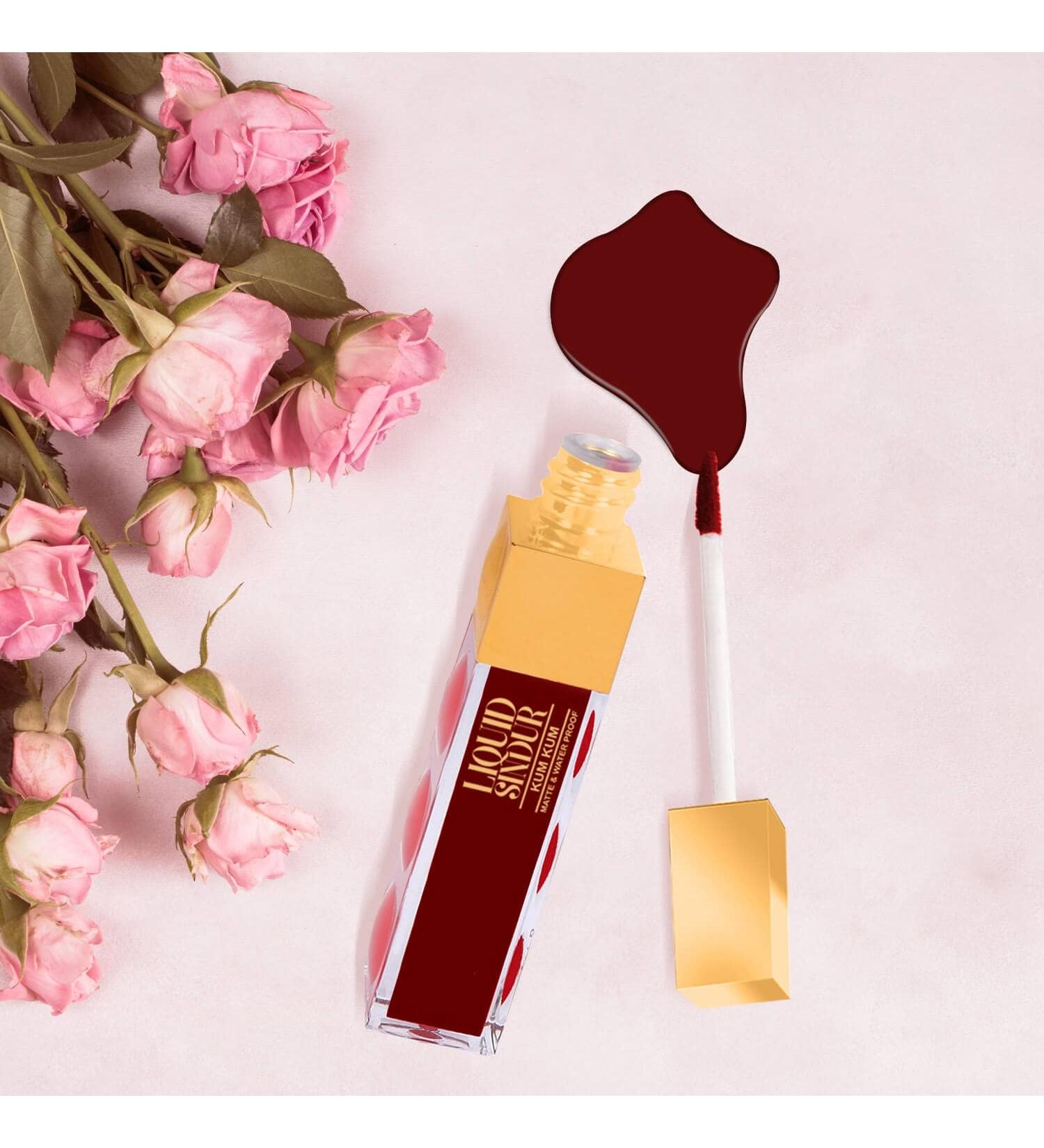 Pam Herbals Bridal Glam Liquid Long Lasting Water Resistant Sindoor 7ml  Maroon