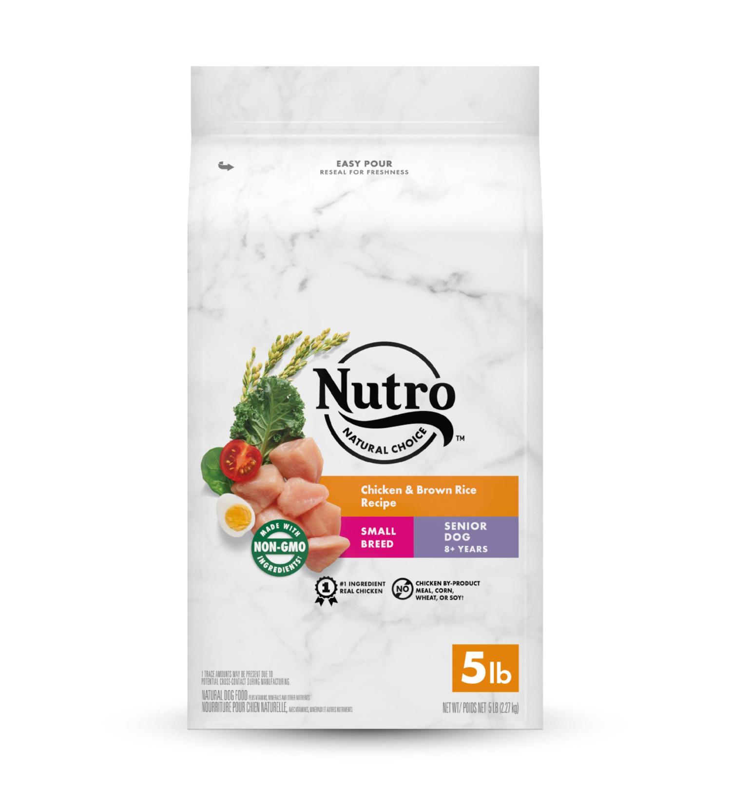 NUTRO NATURAL CHOICE Small Breed Senior Dry Dog Food 5lb - Adult & Senior Small & Toy Breeds - Buy Online on GoSupps.com