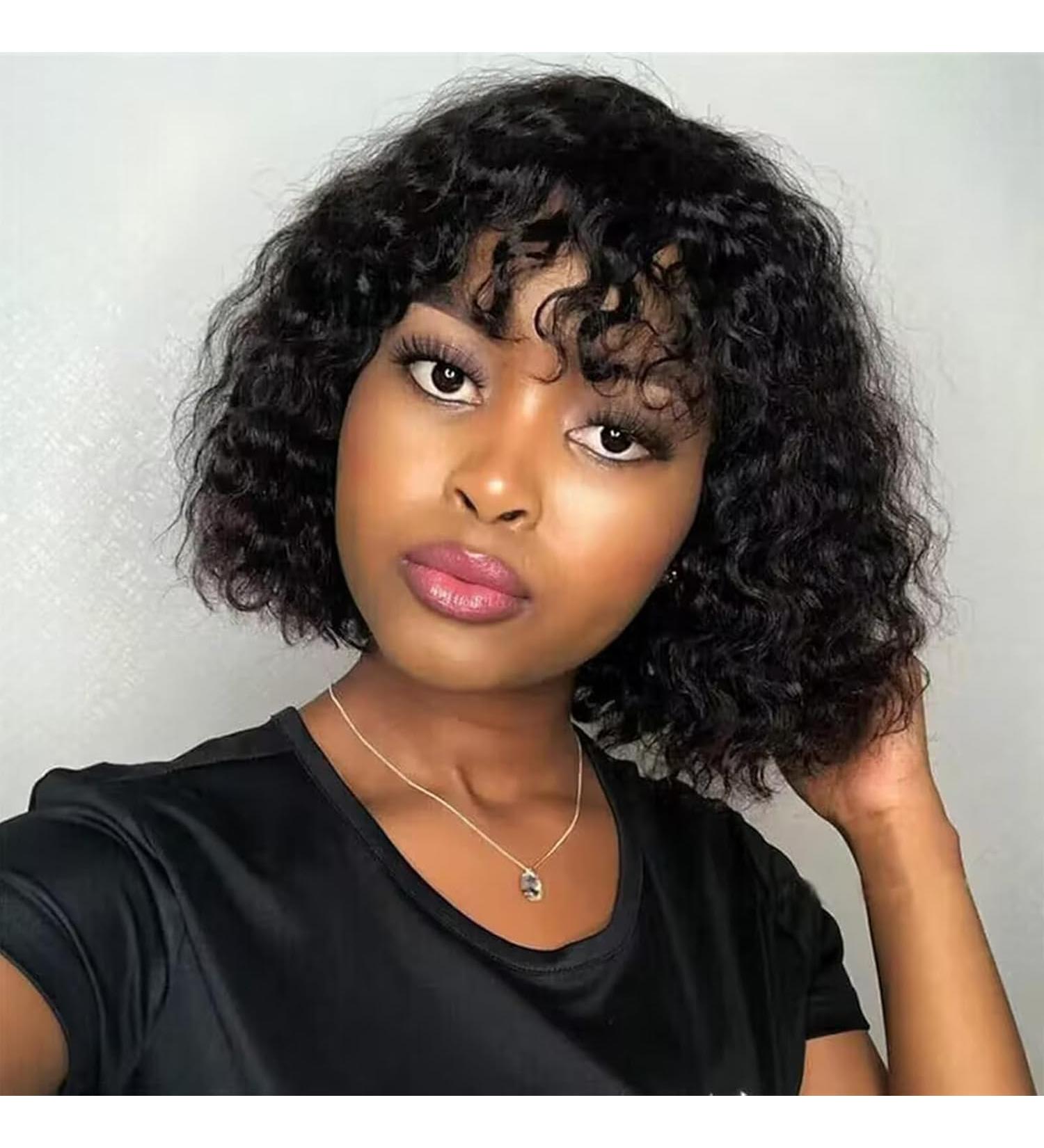 Wigs for Women With Bangs - 10inch - water bob wig - Buy Online on GoSupps.com