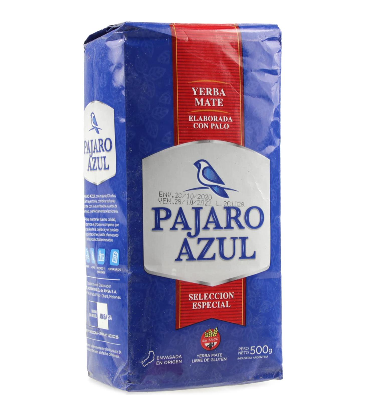 ENVASADA EN ORIGEN Yerba Mate Tea Pajaro Azul Traditional 05 kg + Gift Sample 40g Rich in antioxidants and vitamins accelerates metabolism sugarfree Argentina