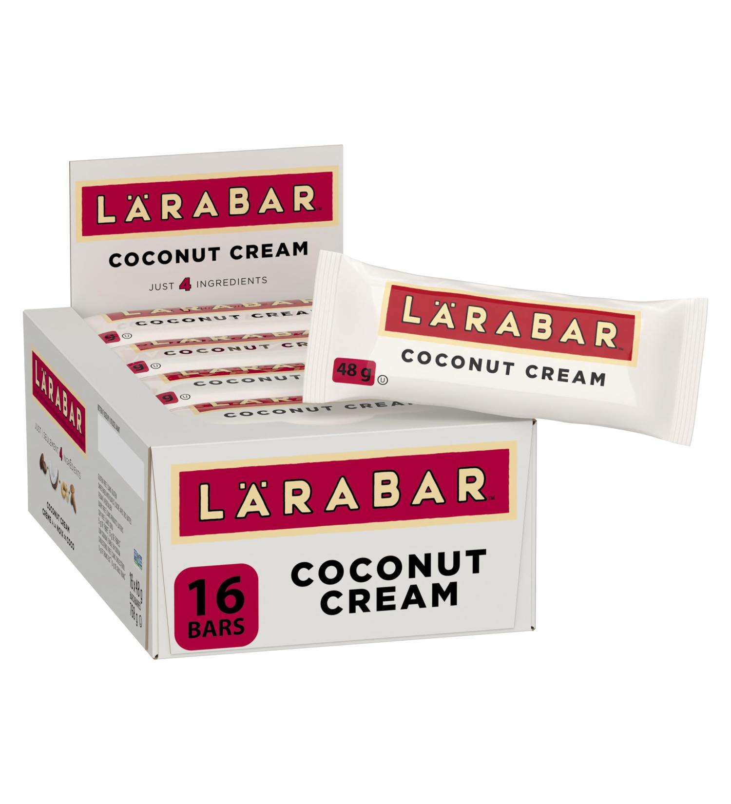 L RABAR Coconut Cream Fruit and Nut Energy Bar Pack of 16 Bars Gluten Free Vegan Family Pack Snack Bars 768 Grams Package - Buy Online on GoSupps.com