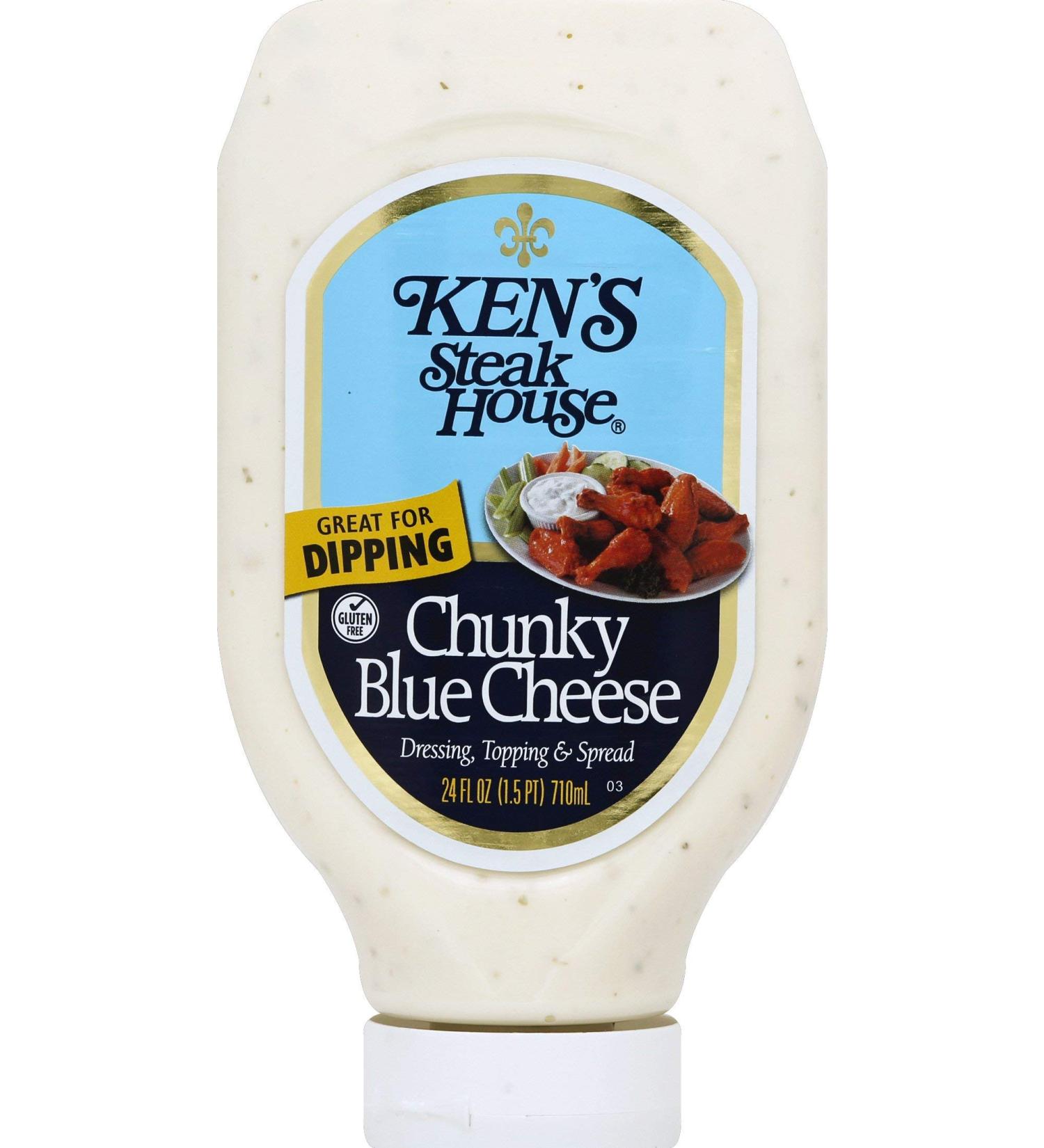 Ken's Steak House Squeezable Chunky Blue Cheese 24oz Bottle