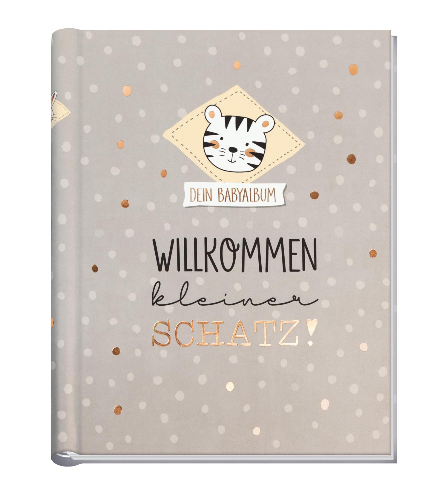 Dotty Tiger Baby Album | Pregnancy & First Year Diary | Eco-Friendly Memory Book | Welcome Little Treasure! - Buy Online on GoSupps.com