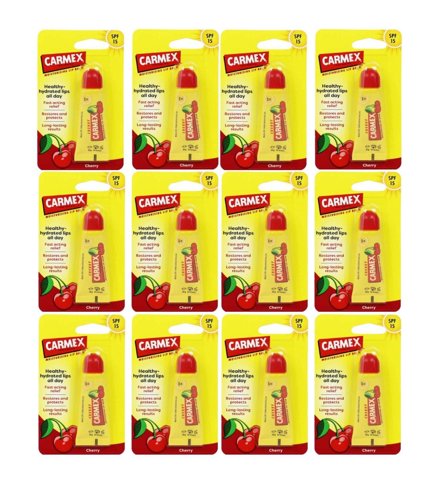  Carmex Carmex Cherry Lip Balm Moisturizing Spf 15 12 Units - Buy Online on GoSupps.com