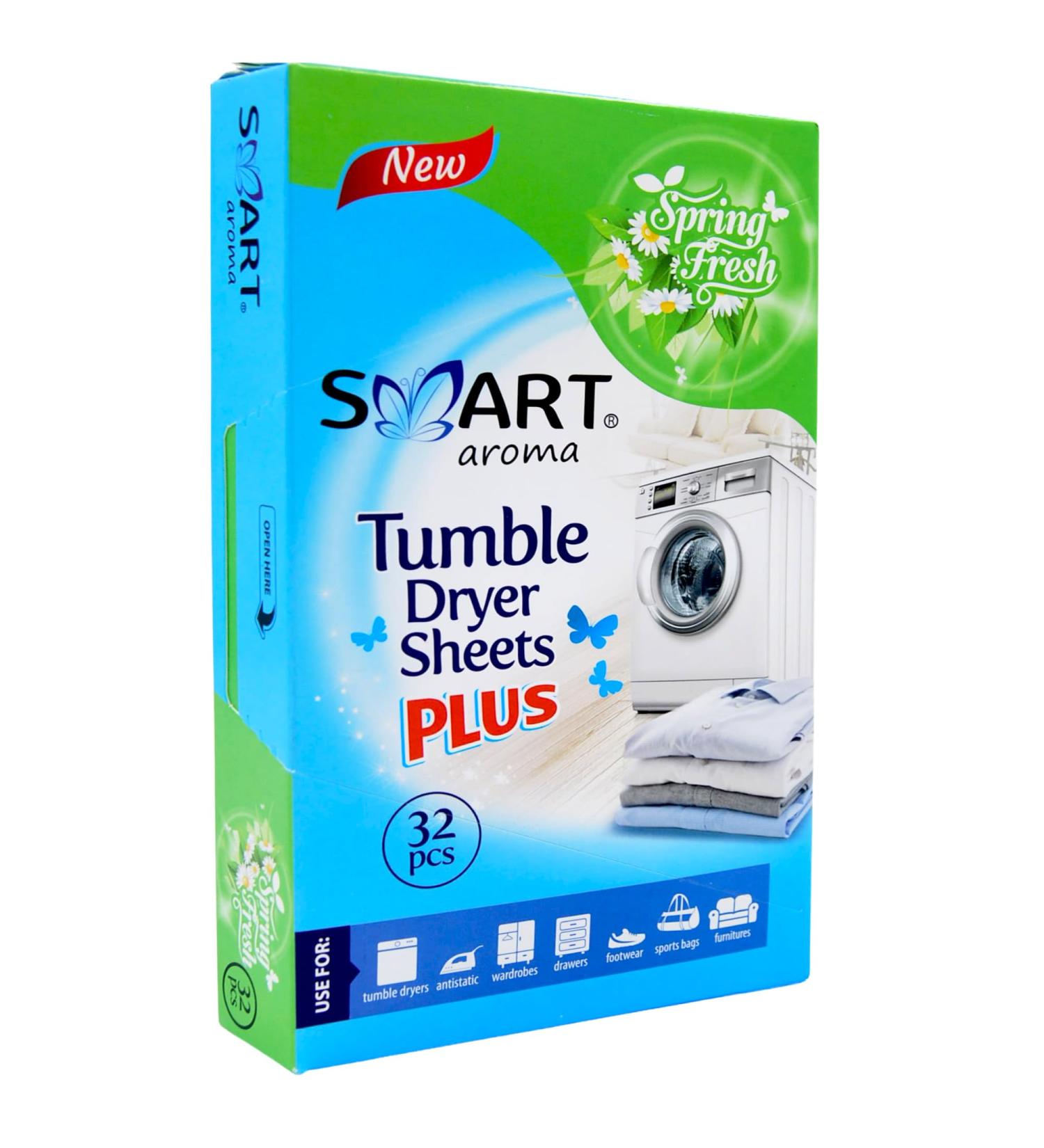 Smart Aroma Tumble Dryer Towels - Soft Fabrics & Long-Lasting Fresh Fragrance - 32 Pieces (Spring Fresh) - Buy Online on GoSupps.com