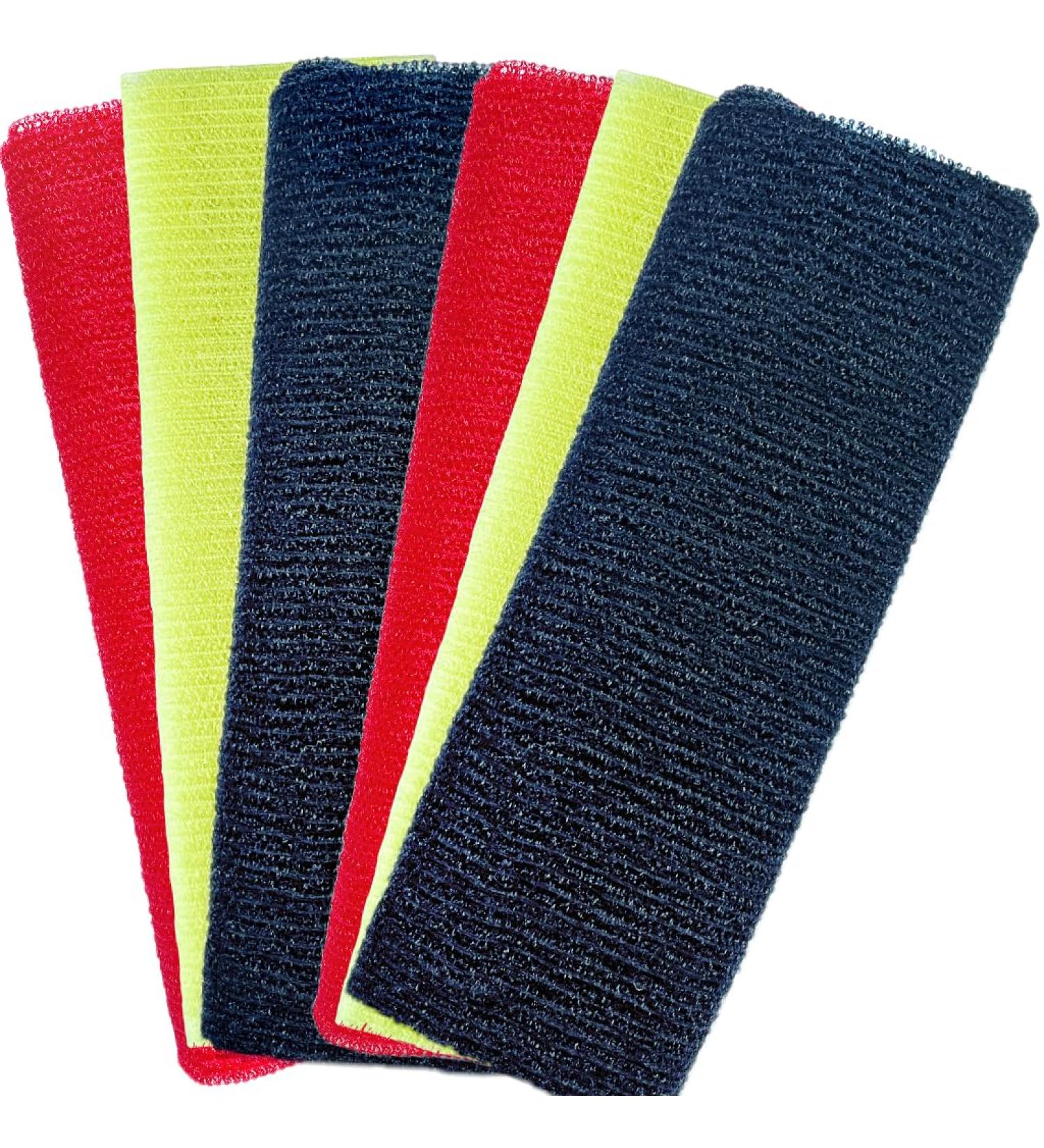 Exfoliating Washcloth Set - 6 Japanese Exfoliating Towels & Scrubbers for Body Exfoliation | Soft Loofah Sponge for Deep Cleaning - Buy Online on GoSupps.com