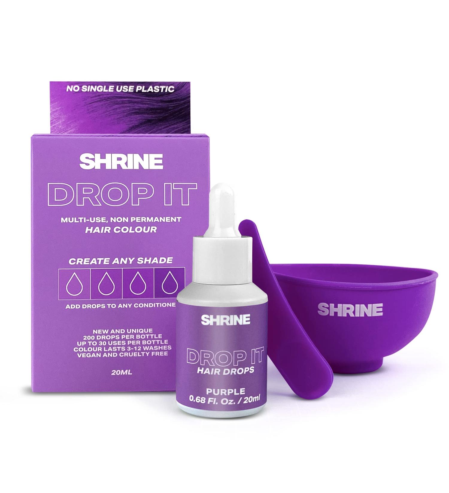 SHRINE Drop It Semi-Permanent Hair Dye Drops Purple 20 ml purple 20 ml (Pack of 1) - Buy Online on GoSupps.com
