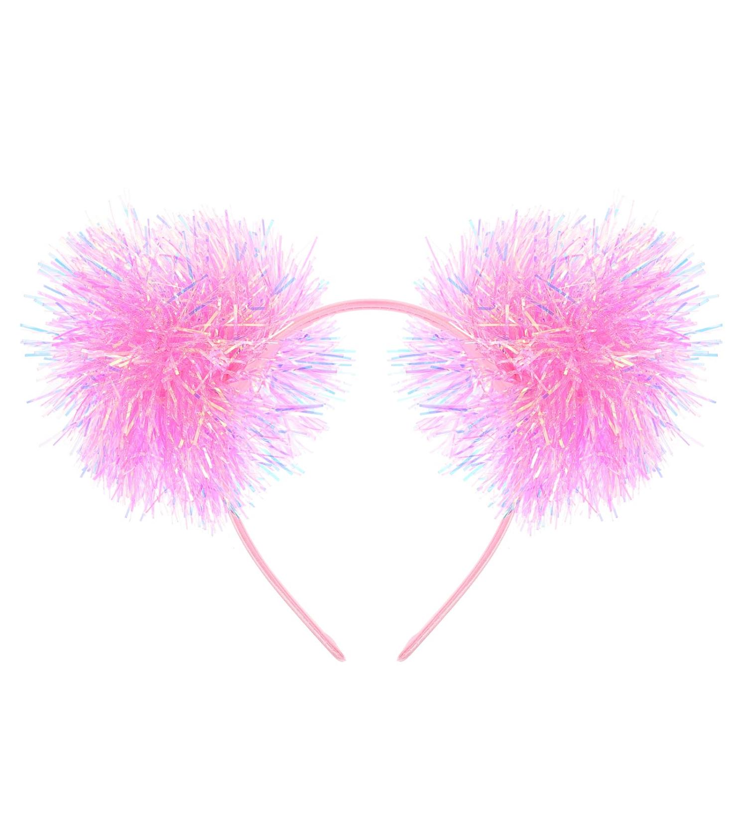 minkissy Pom Pom Headband Pom Pom Head Bopper Pom Party Headband Tinsel Headband Pompom Ball Headband for Women Girls Pink - Buy Online on GoSupps.com