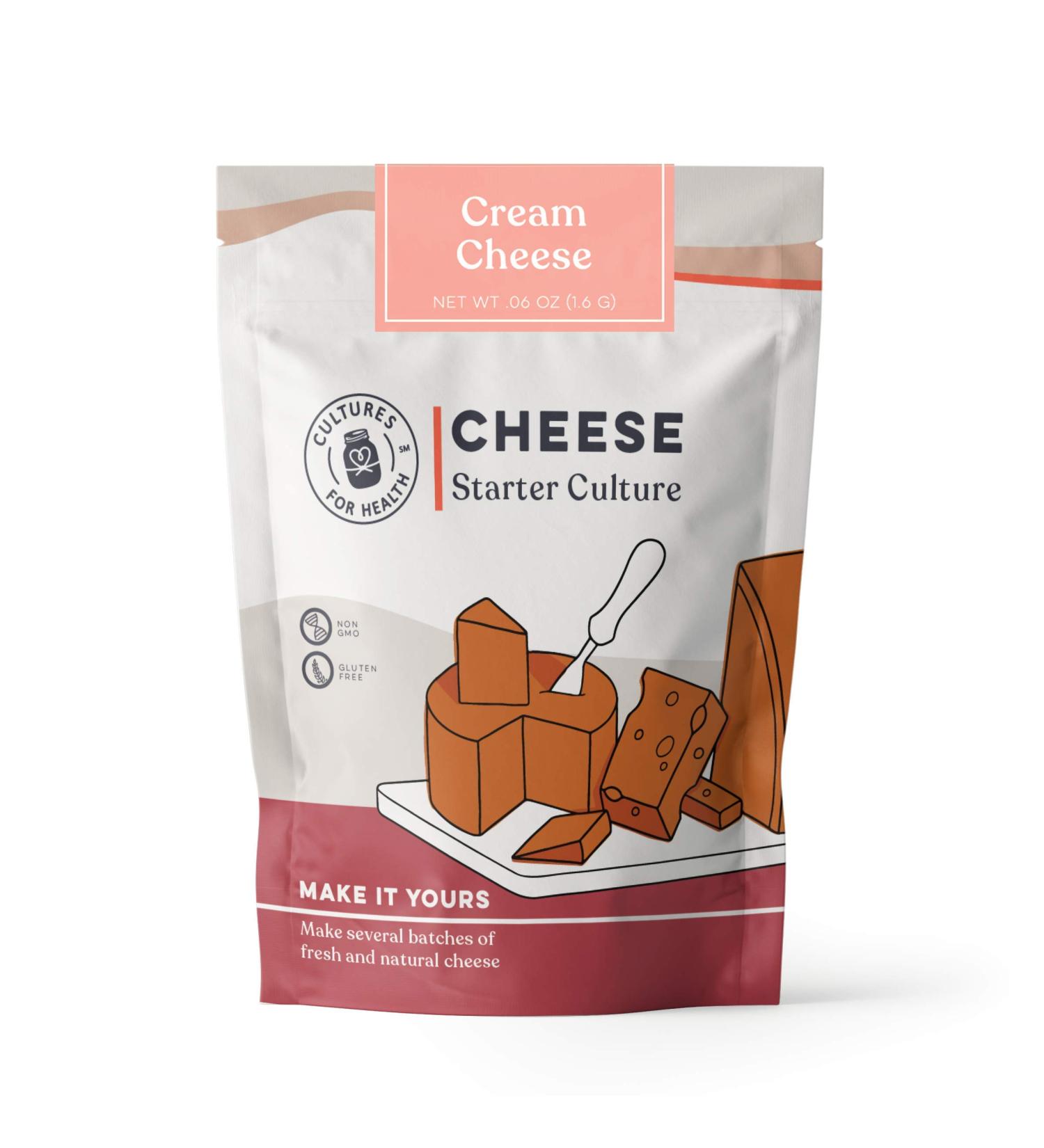 Cultures for Health Cream Cheese Starter Culture - Tangy Homemade Cream Cheese | Non-GMO, Gluten-Free | Perfect for Cakes and Frosting - Buy Online on GoSupps.com