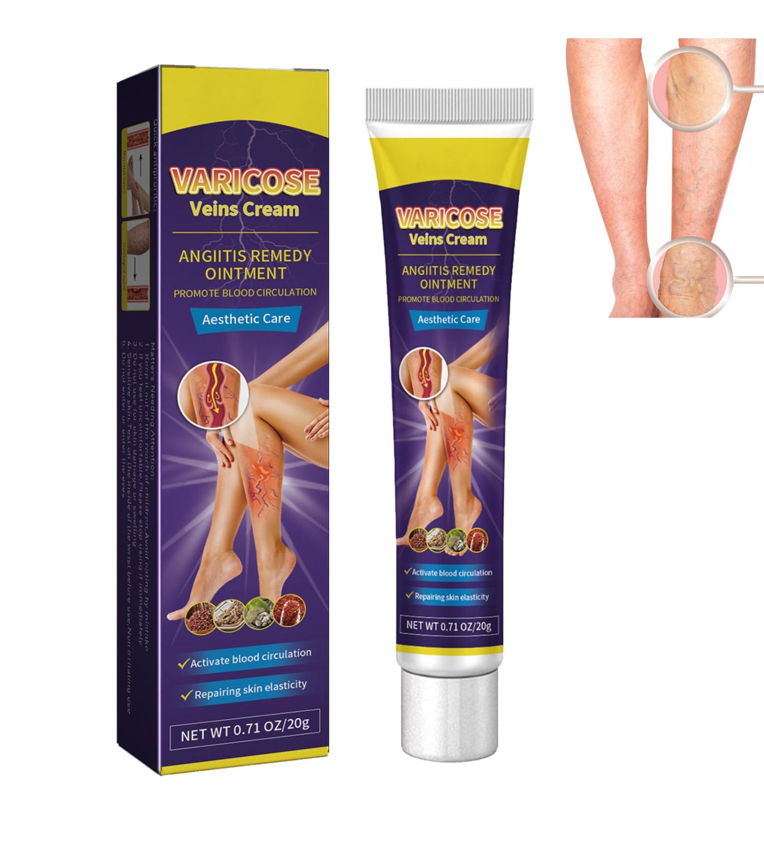 Varicose Vein Relief Cream - Promotes Blood Circulation - 20g - Buy Online on GoSupps.com