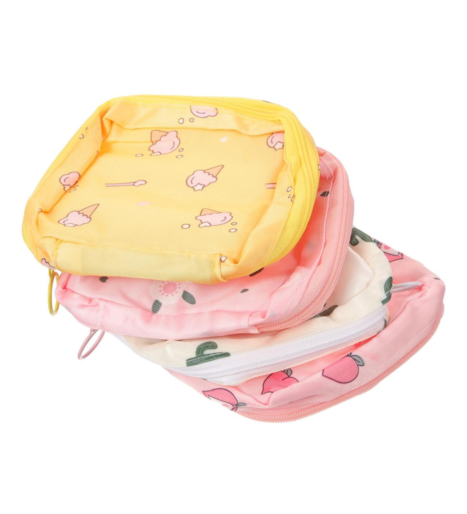 Coolhiya 4-Piece Ice Cream Organizer & Multi-Function Bag for Women | Breastfeeding Inserts Toilet Paper Holder Menstrual Pads & Hygiene Bag | Cactus Fabric Design - Buy Online on GoSupps.com