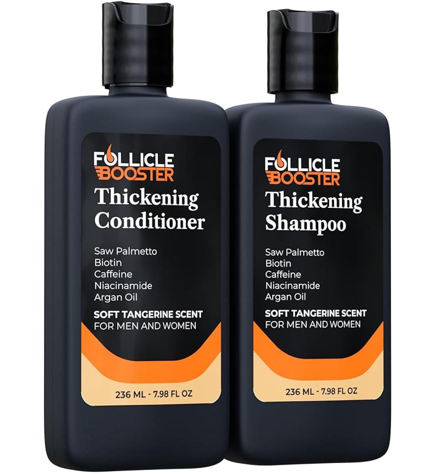 Biotin Hair Growth Shampoo & Conditioner Set - Vegan DHT Blocker for Thinning Hair - Caffeine & Argan Oil Treatment - Buy Online on GoSupps.com