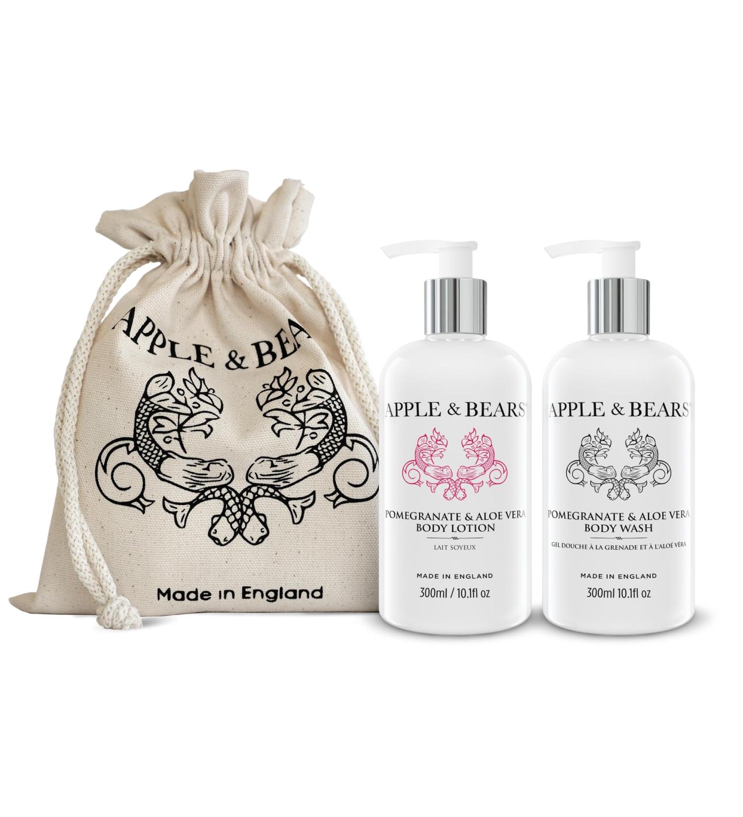 Luxury Pomegranate & Aloe Vera Gift Set - Body Wash & Lotion 300ml | Premium Skincare for All Skin Types - Buy Online on GoSupps.com