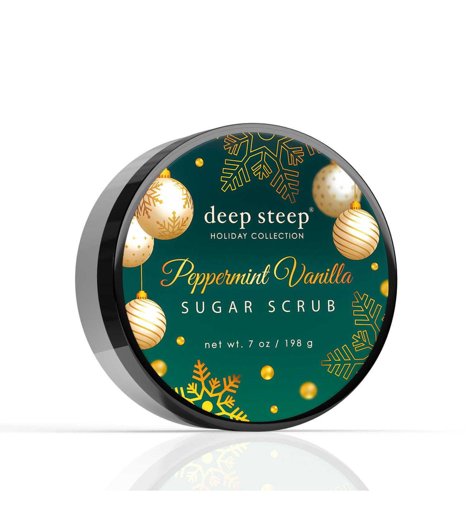 Deep Steep Holiday Sugar Scrub - Peppermint Vanilla | Buy Internationally | Exfoliating Skin Care - Buy Online on GoSupps.com