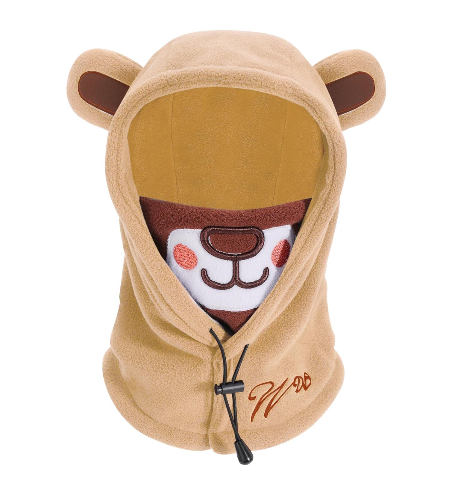 Phogary Schalm tz Slide for Kids | Polar Fleece Winter Balaclava & Scarf | Adjustable 47-52cm (2-5 Years) | Khaki Design - Buy Online on GoSupps.com