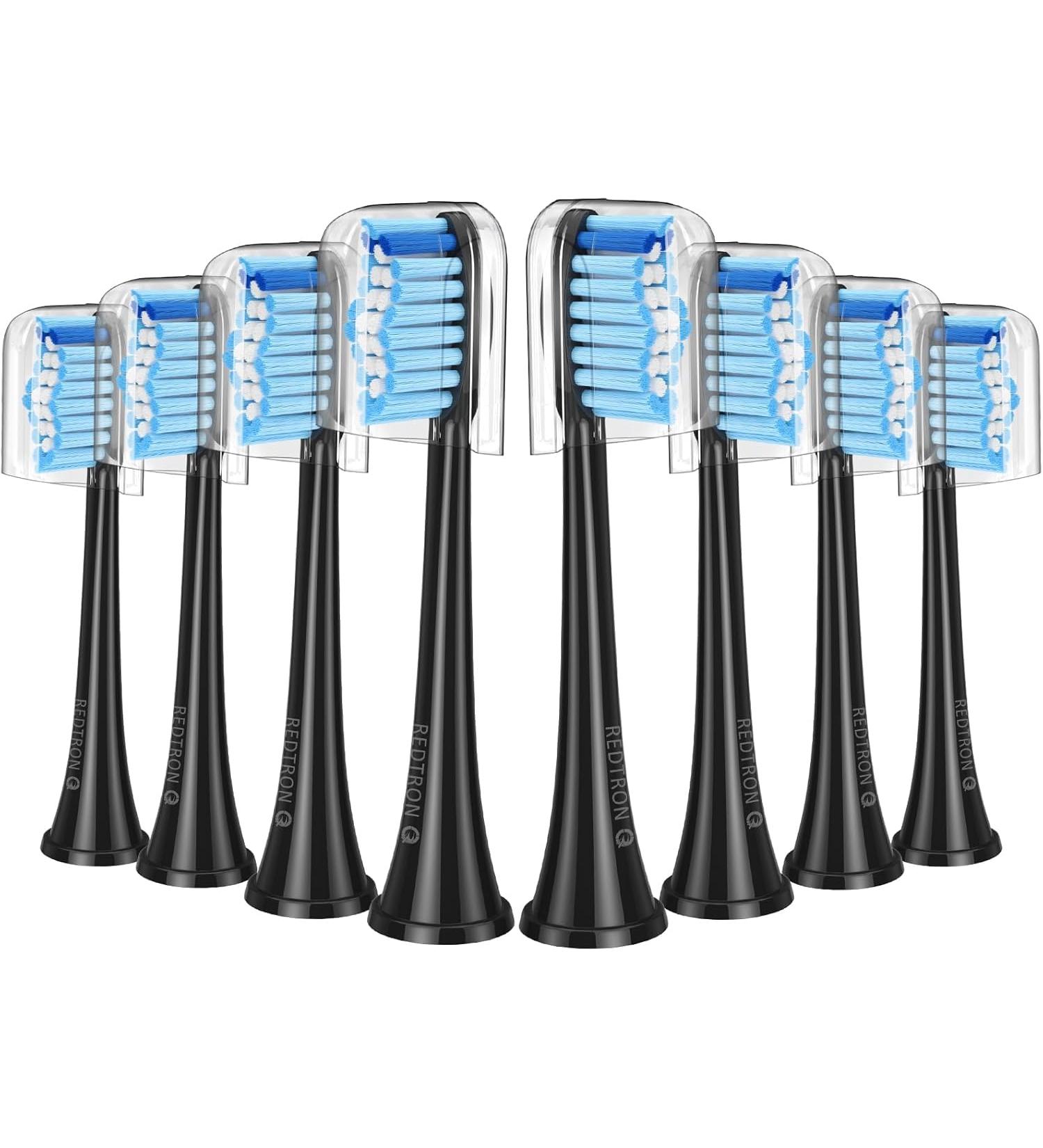 REDTRON replacement brush heads for Philips Pro Results 8 pieces replacement brush heads for FlexCare ProtectiveClean HealthyWhite EasyClean and PowerUp black 8 Black and blue - Buy Online on GoSupps.com