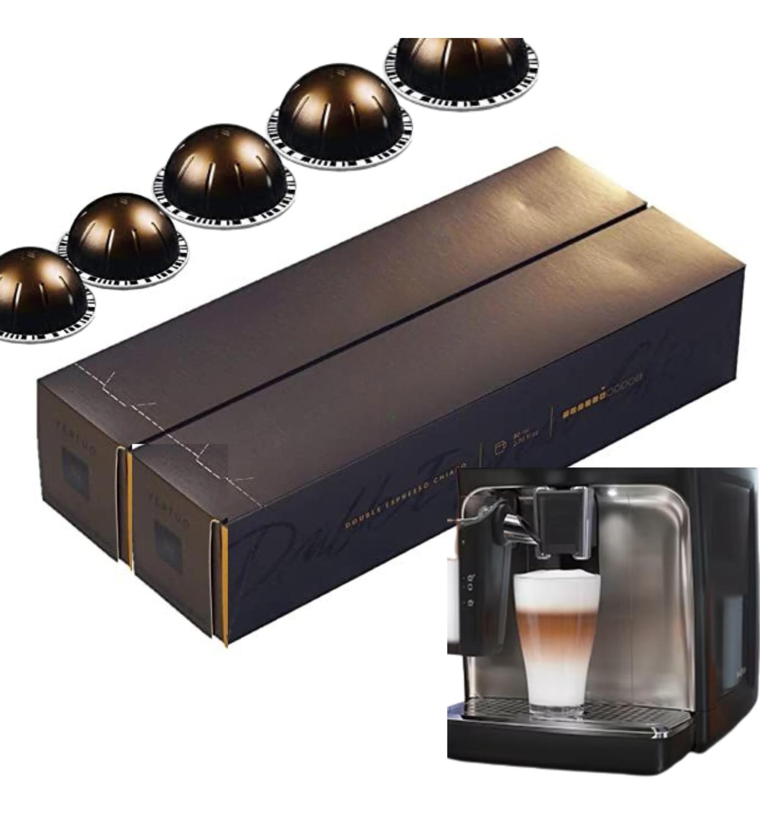 Dark & Bold Vertuo Coffee Pods Selection Long Expiry Coffee Capsules Chiaro Scuro 20 Pods 2 Sleeves - Nespresso Original Line Compatible For Coffeeteria Office - Buy Online on GoSupps.com