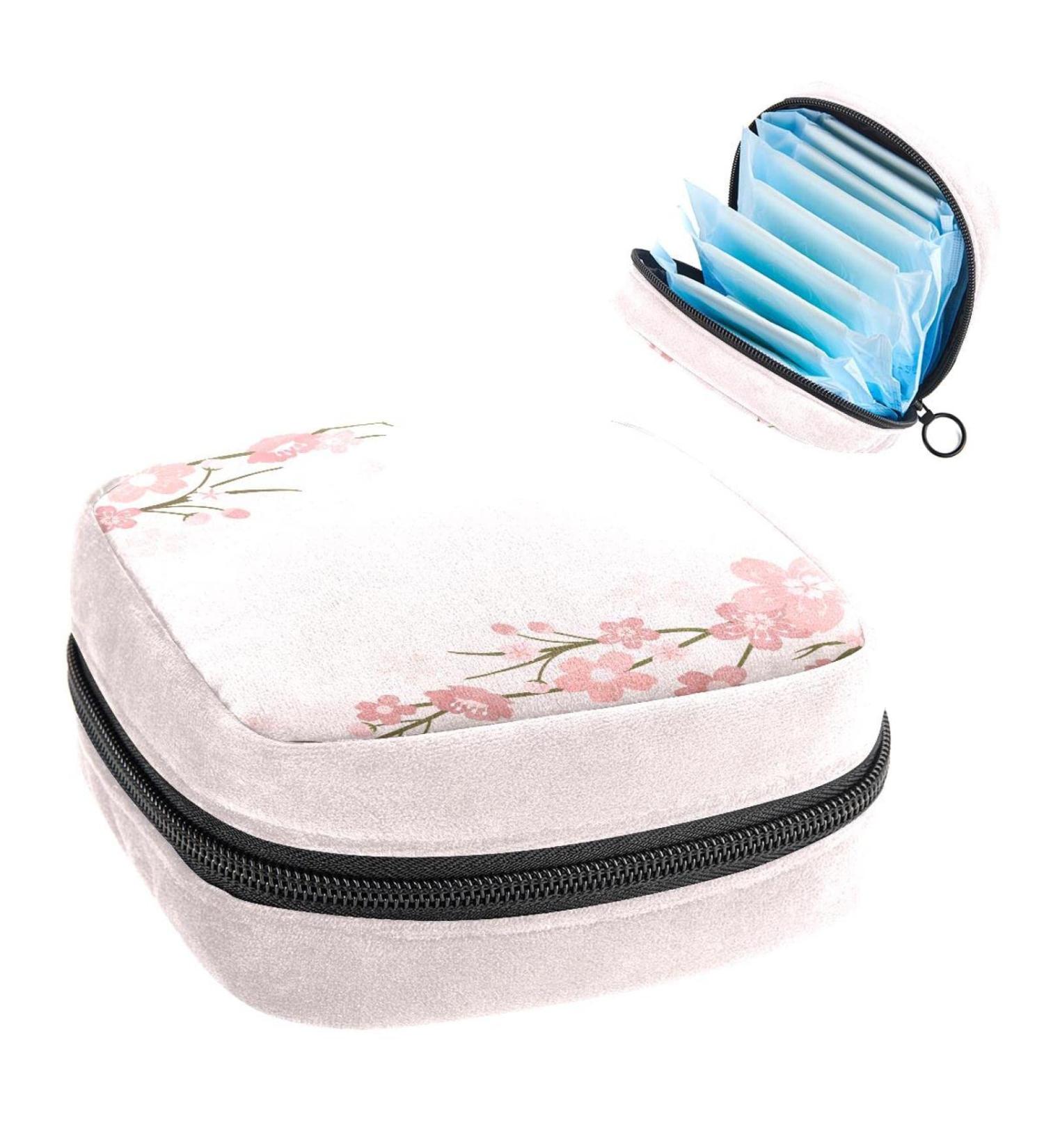 Buy Women's Bonds Storage Bag - Cherry Blossom Portable Period Kit | Stylish Feminine Product Bag for Girls - Buy Online on GoSupps.com