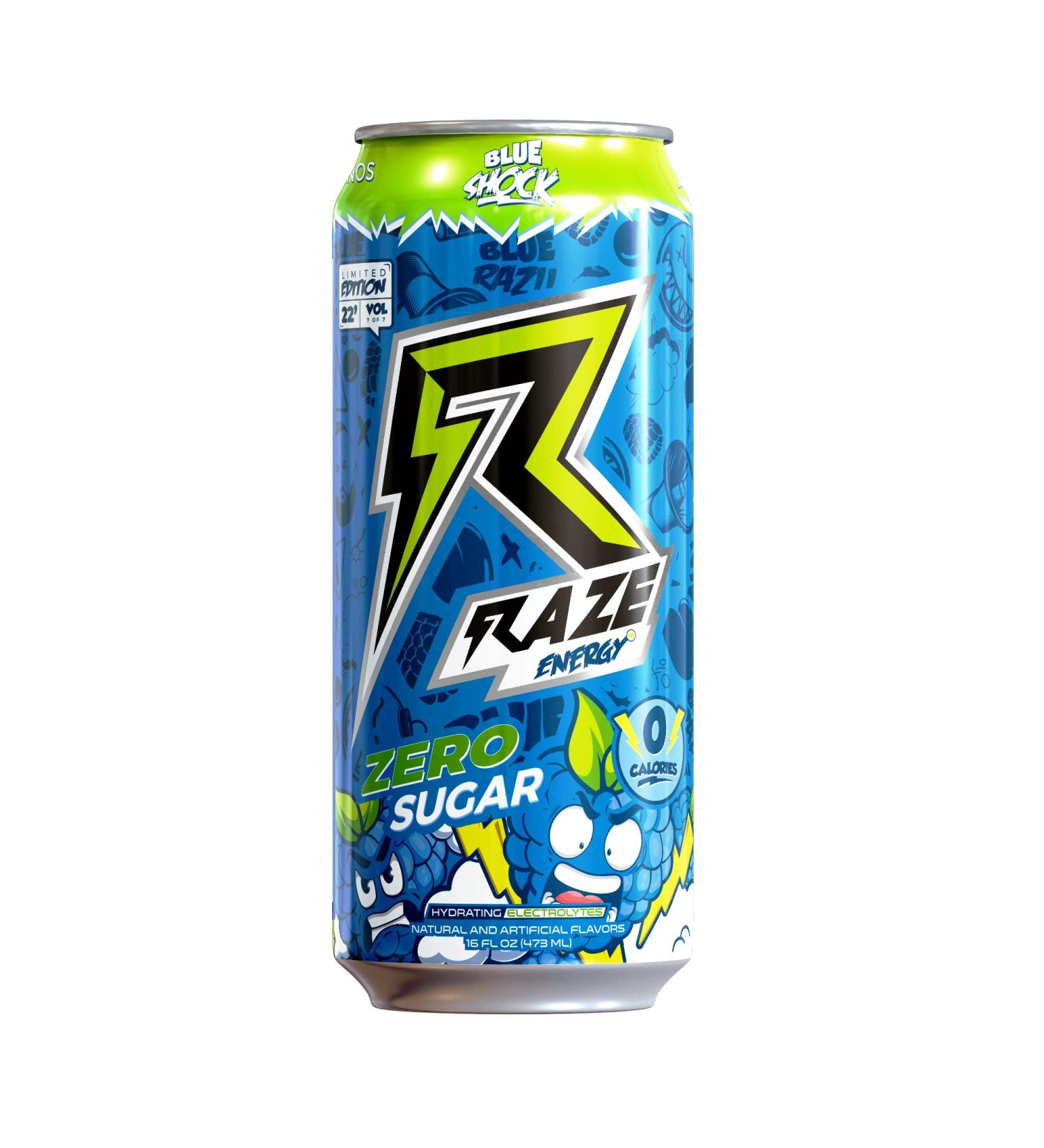 Repp Sports Raze Energy Drink Cans (Blue Shock)
