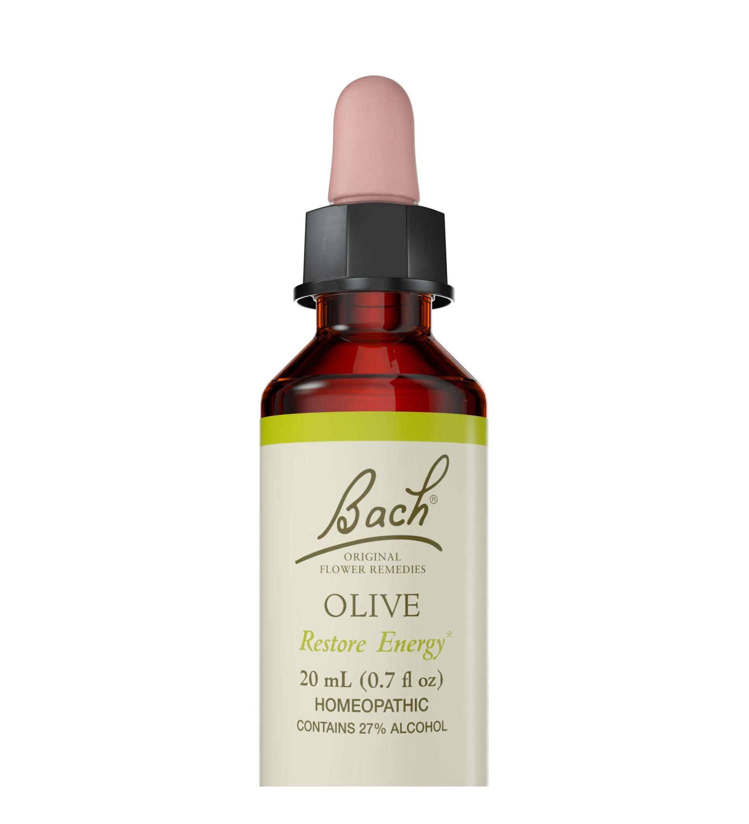Bach Olive Flower Remedy for Energy - Natural Stress Relief, Vegan 20mL Dropper - Buy Online on GoSupps.com