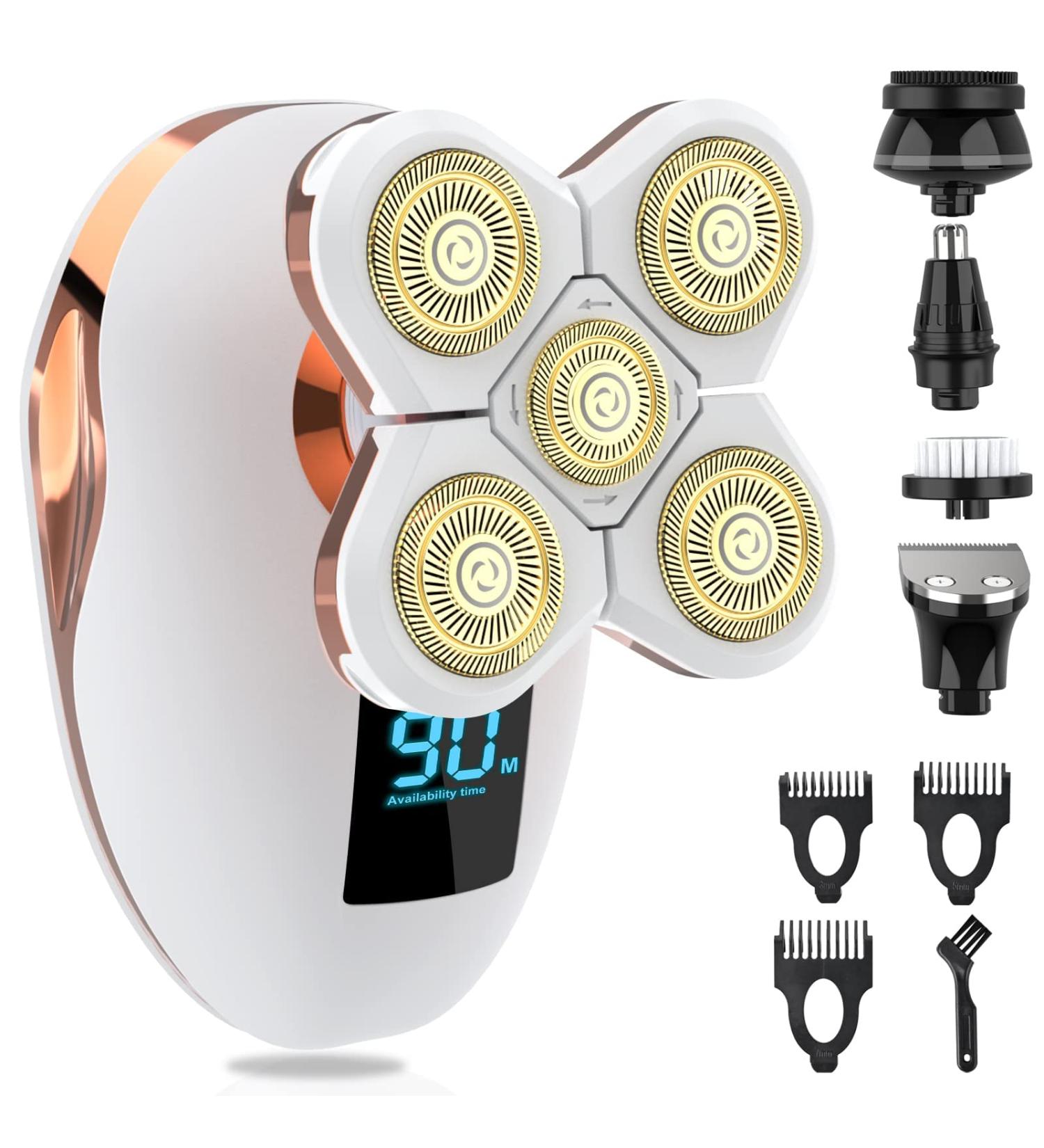 Women's Electric Razor: Facial & Body Hair Removal Shaver for Legs, Face, Bikini - Wet/Dry, Cordless, Painless - White - Buy Online on GoSupps.com