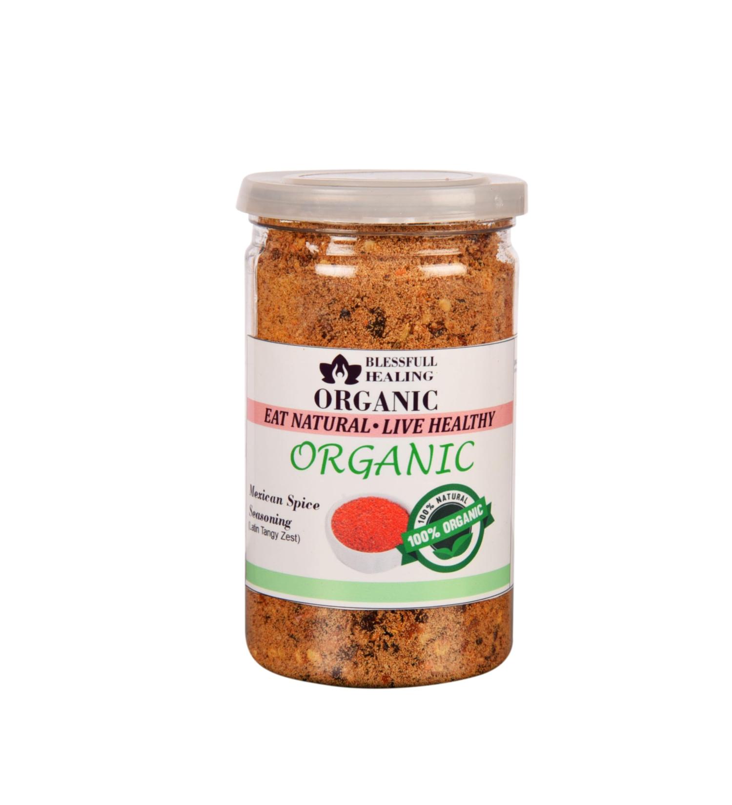 Blessfull Healing Organic Mexican Spice Seasoning (Latin Tangy Zest) 100 Gram (Packing May Vary) 100 Gram 3.35 oz