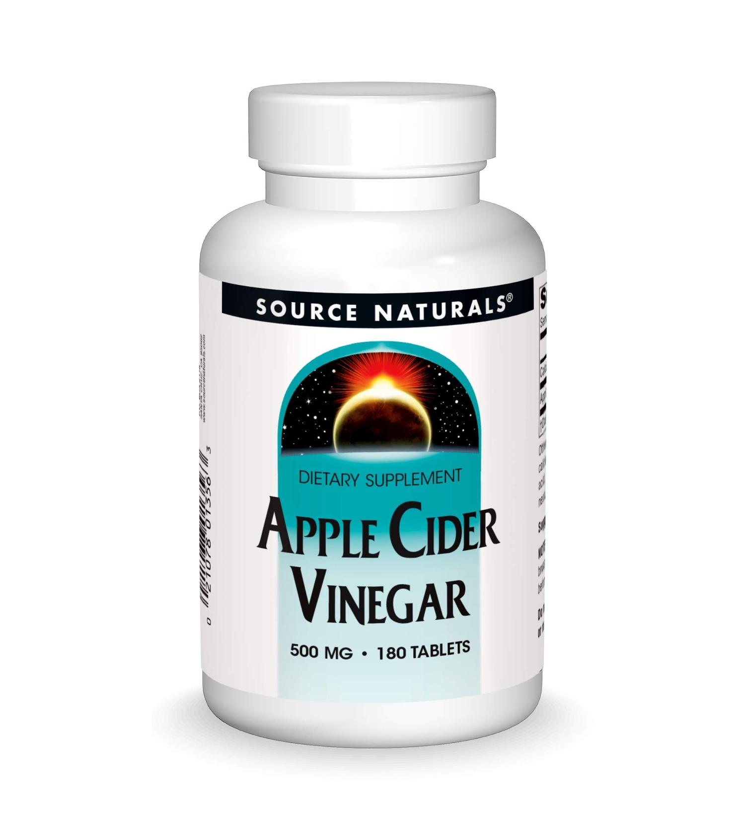 Source Naturals Apple Cider Vinegar 500 mg - 180 Tablets | Natural Health Supplement - Buy Online on GoSupps.com