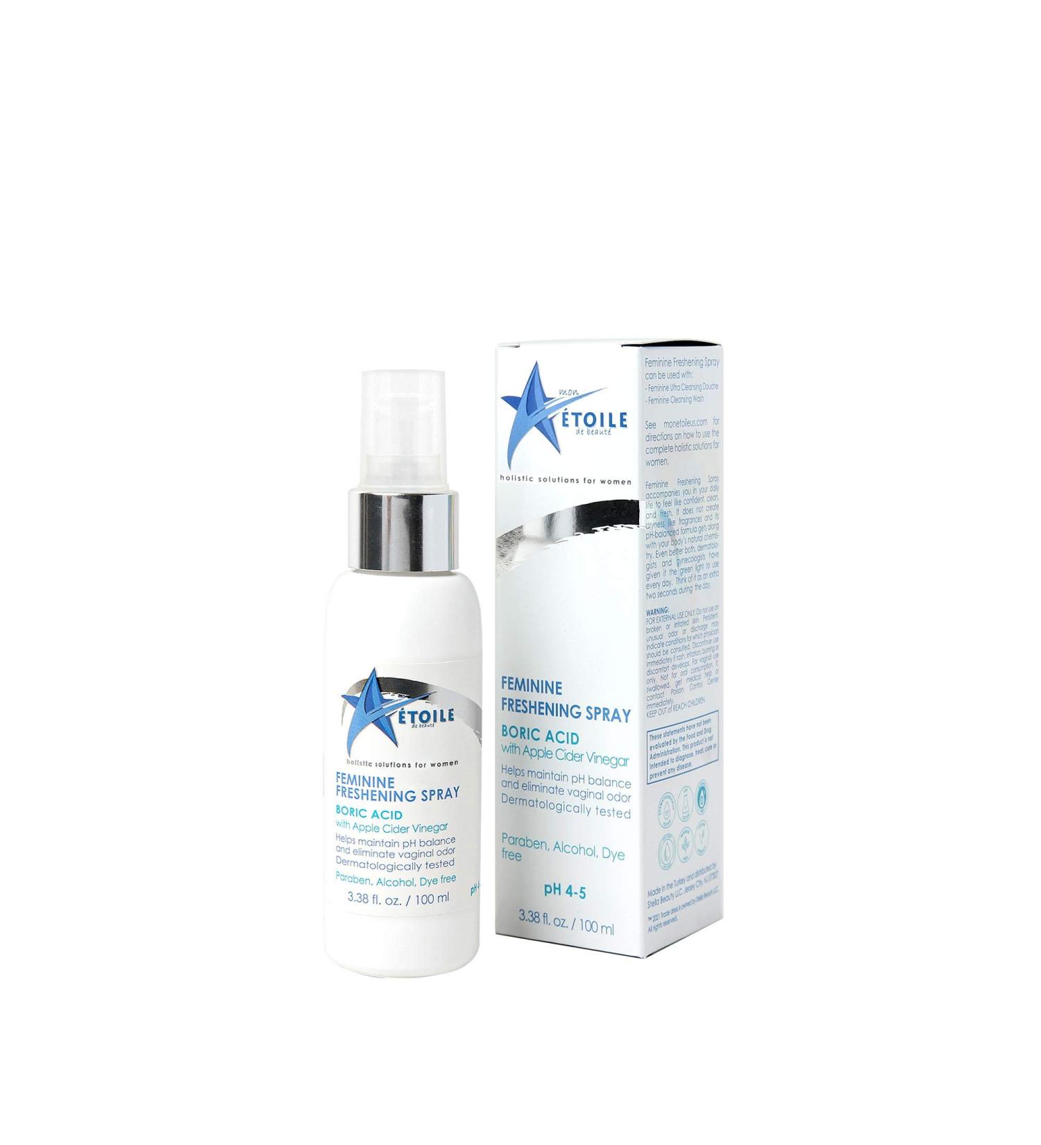 Mon Etoile de Beaute Feminine Freshening Spray - Vegan, Paraben-Free, Alcohol-Free, Dye-Free, Cruelty-Free - Buy Online on GoSupps.com