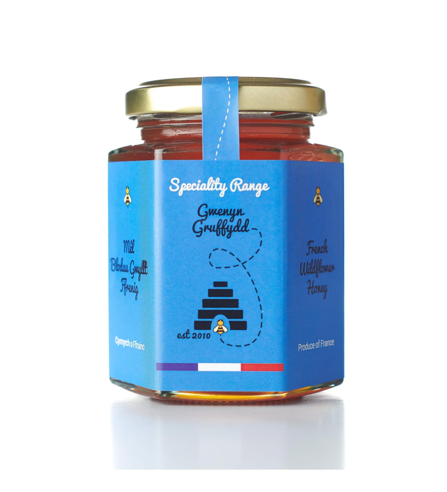 Gwenyn Gruffydd - French Raw Mountain Forest Chestnut Single-Origin Honey - Pure and Natural - Unpasteurised WildFlower Honey - unfiltered unheated - from Non-Sugar Fed Bees (227g Glass Jar) - Buy Online on GoSupps.com