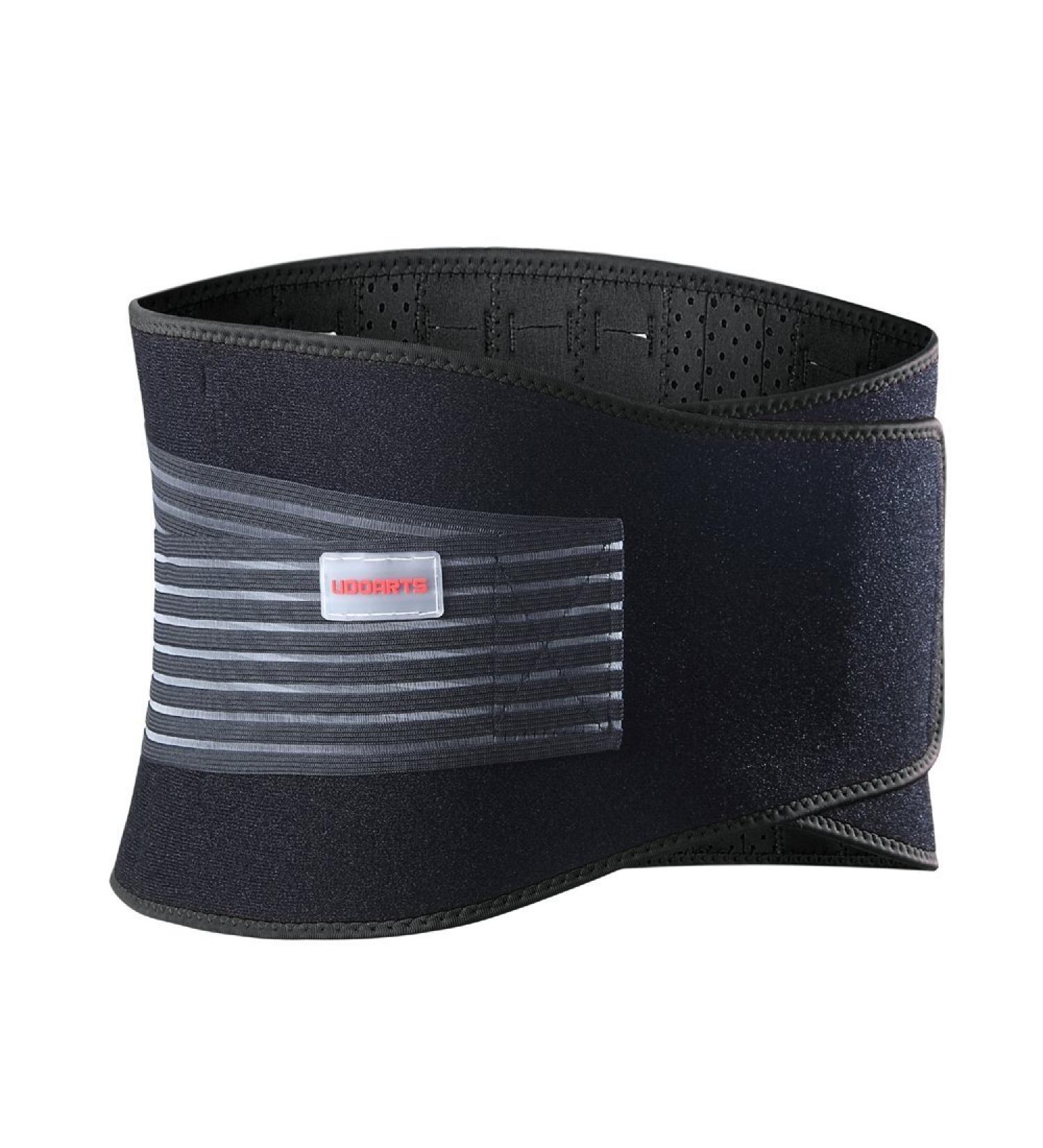 Udoarts Adjustable Lumbar Brace Back Support Belt with 10 Removable Steel Splints and Dual Straps Black Energy - Buy Online on GoSupps.com
