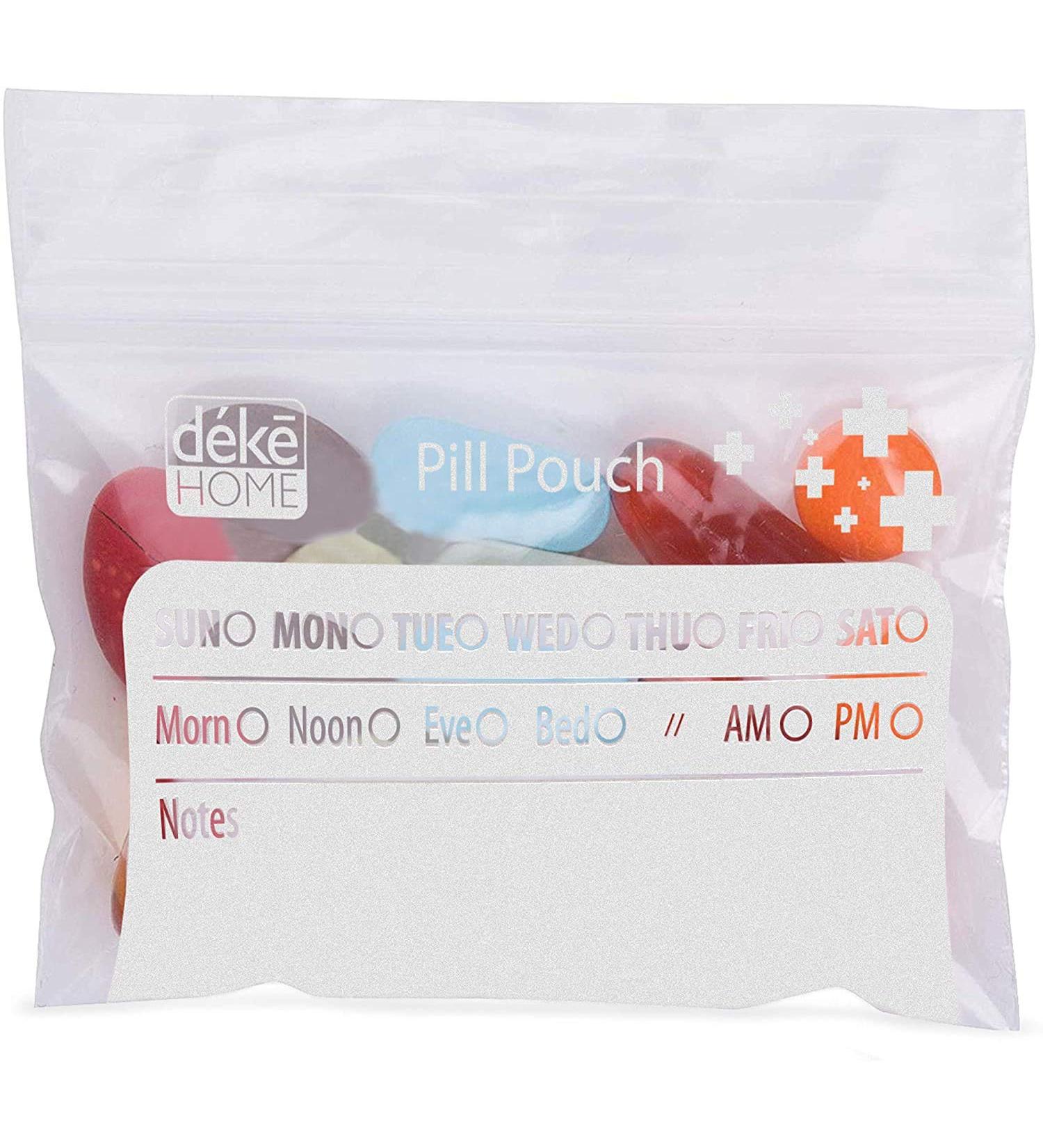 Buy Deke 100 Pack Clear Resealable Travel Pill Packs | 4x2.75 Organizer Pouches for Vitamins & Medications - Portable & Label-Friendly - Buy Online on GoSupps.com