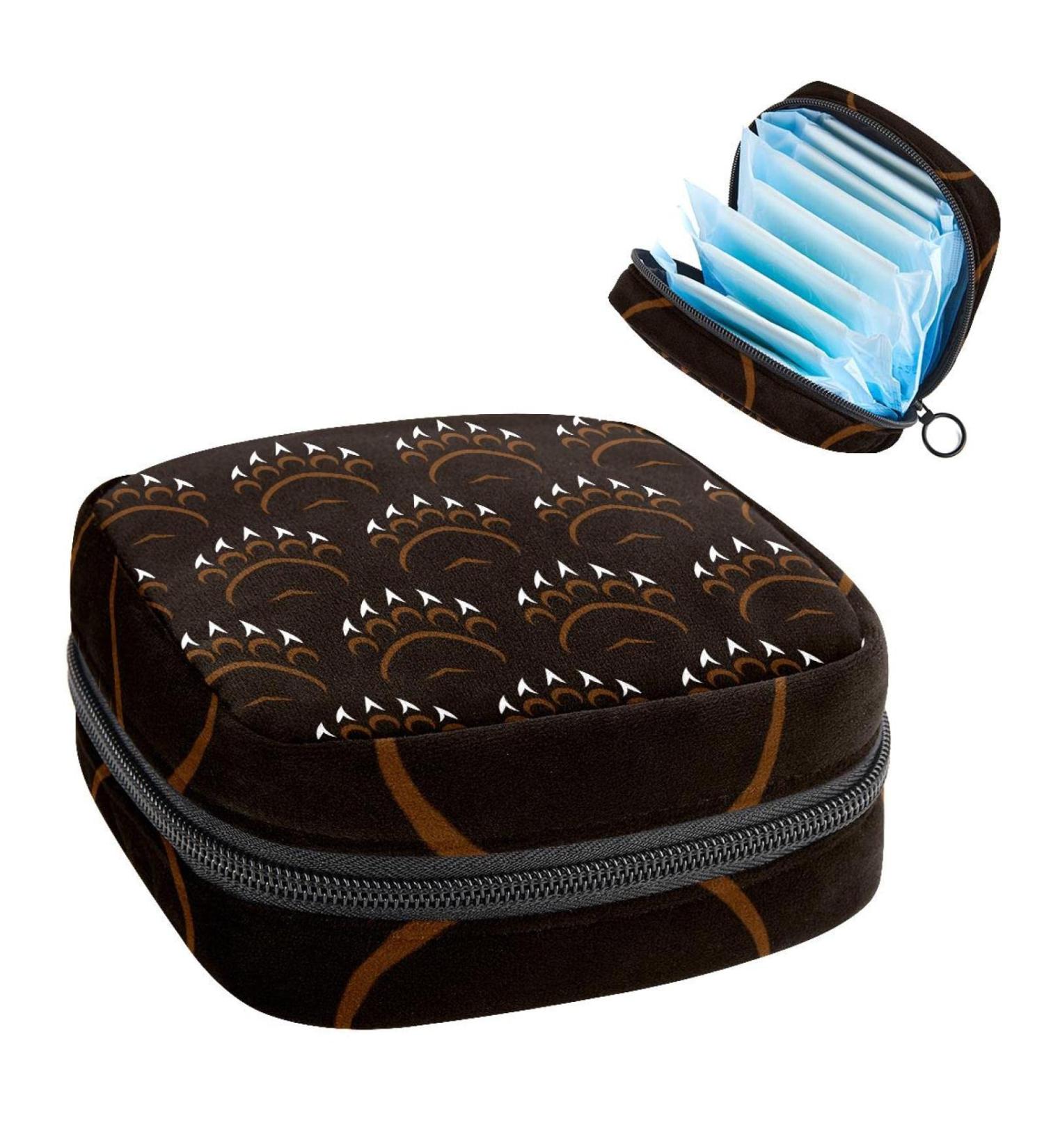 Anna Cowper Grizzly Bear Claw Sanitary Napkin Storage Bag | Menstrual Cup Pouch | Nursing Pad Holder - Portable Period Bag for Women & Teen Girls - Multi-Colored - Buy Online on GoSupps.com