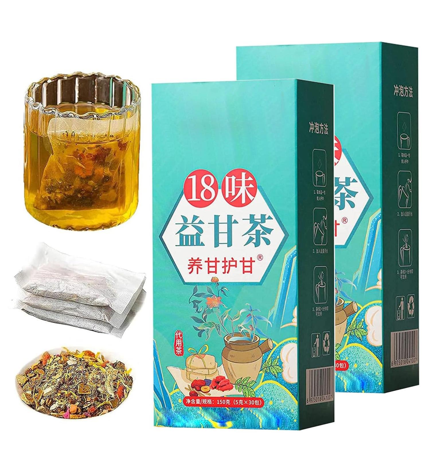 18 Flavors Liver Care Tea 18 Flavors of Liver Protection Tea Daily Liver Nourishing Tea Chinese Nourishing Liver Tea 18 Different Herbs Everyday Nourishing Liver Tea for All People (2Box) - Buy Online on GoSupps.com