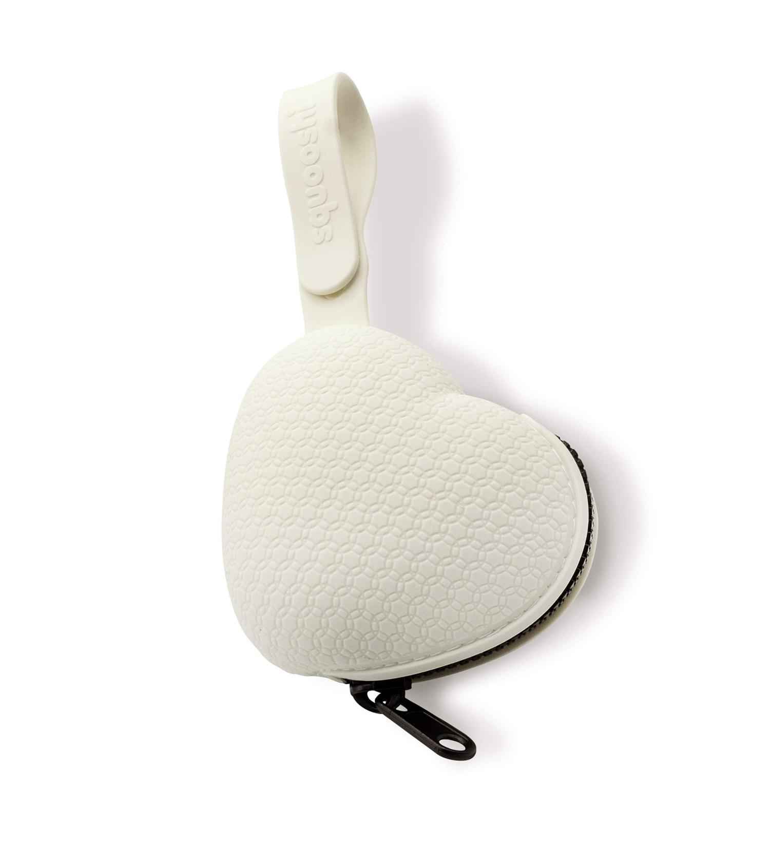 Squooshi Heart Pacifier Holder Case - BPA Free Silicone | Attach to Strollers & Diaper Bags - Buy Online on GoSupps.com